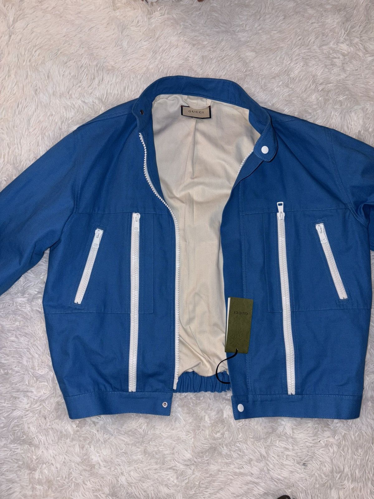 Gucci Gucci Men's Vibrant Blue Shirt Jacket Size US L / EU 52-54 / 3 - 2 Thumbnail