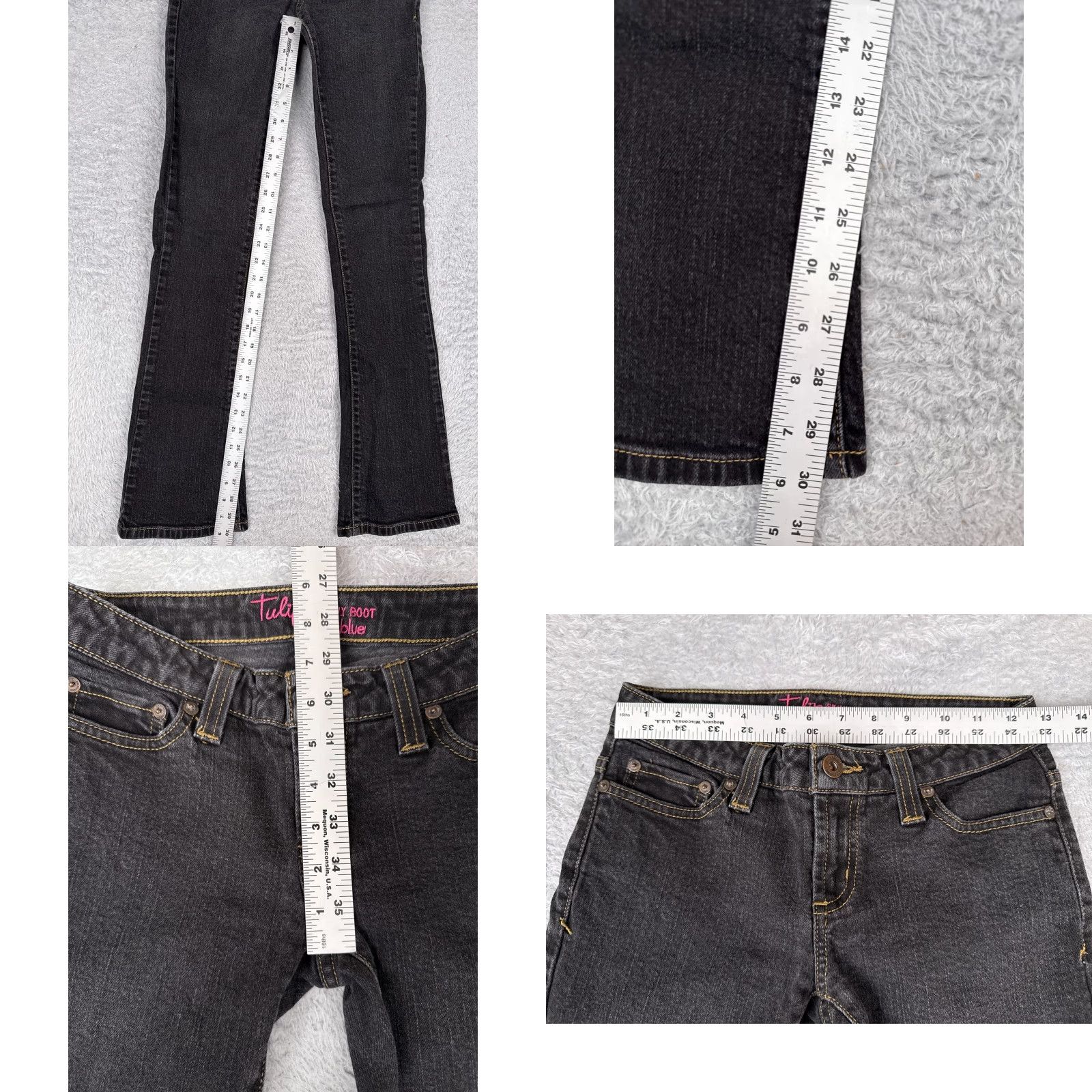 Anchor Blue VINTAGE Anchor Blue Jeans Junior 3 S Denim Tulip Skinny Bootcut Cotton Blend Low 25x30 Size 26" / US 2 / IT 38 - 8 Thumbnail