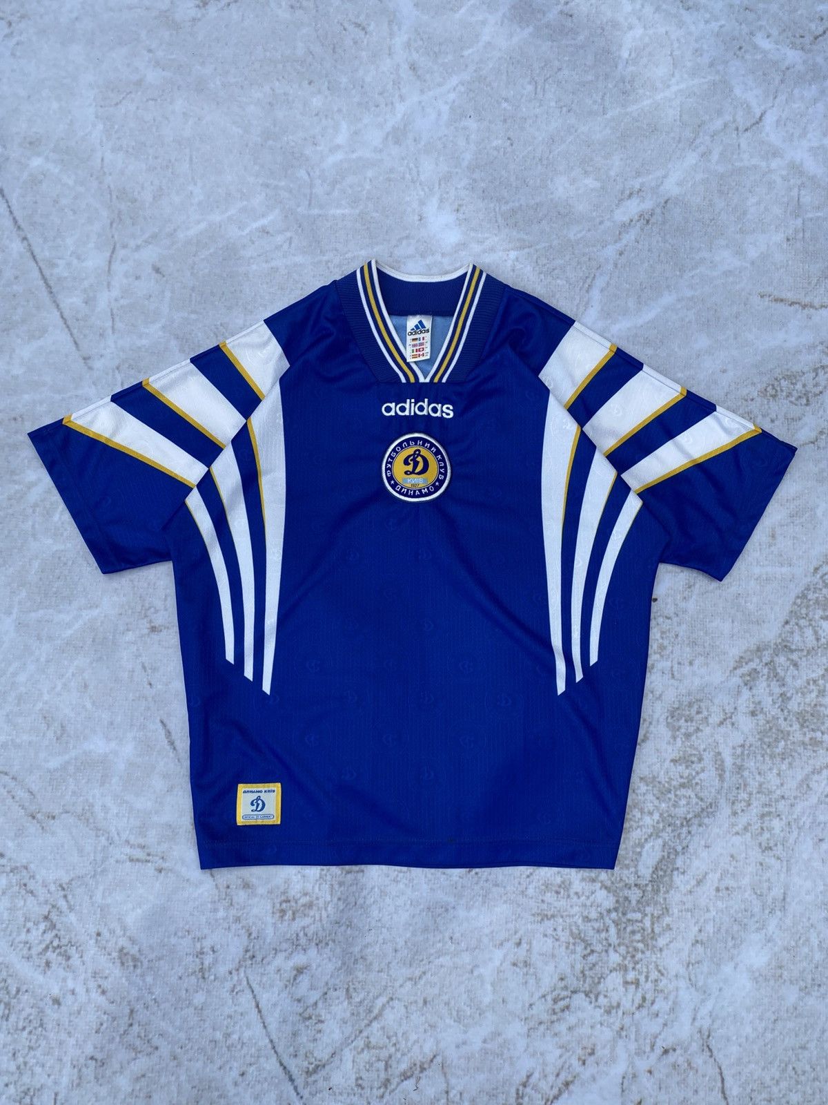 Adidas Rebrov #11 90s Vintage Adidas Dynamo Kyiv Rare Soccer Jersey Size US L / EU 52-54 / 3 - 1 Thumbnail