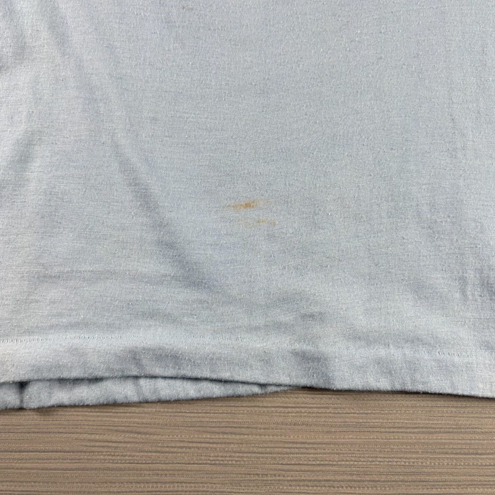 Farah VINTAGE Farrah Fawcett Shirt Mens Large Light Blue Made USA 1976 Pinup 70s Pro Arts T-Shirt Graphic Print Crew Neck Short Sleeve Cotton Polyester Size US L / EU 52-54 / 3 - 3 Thumbnail