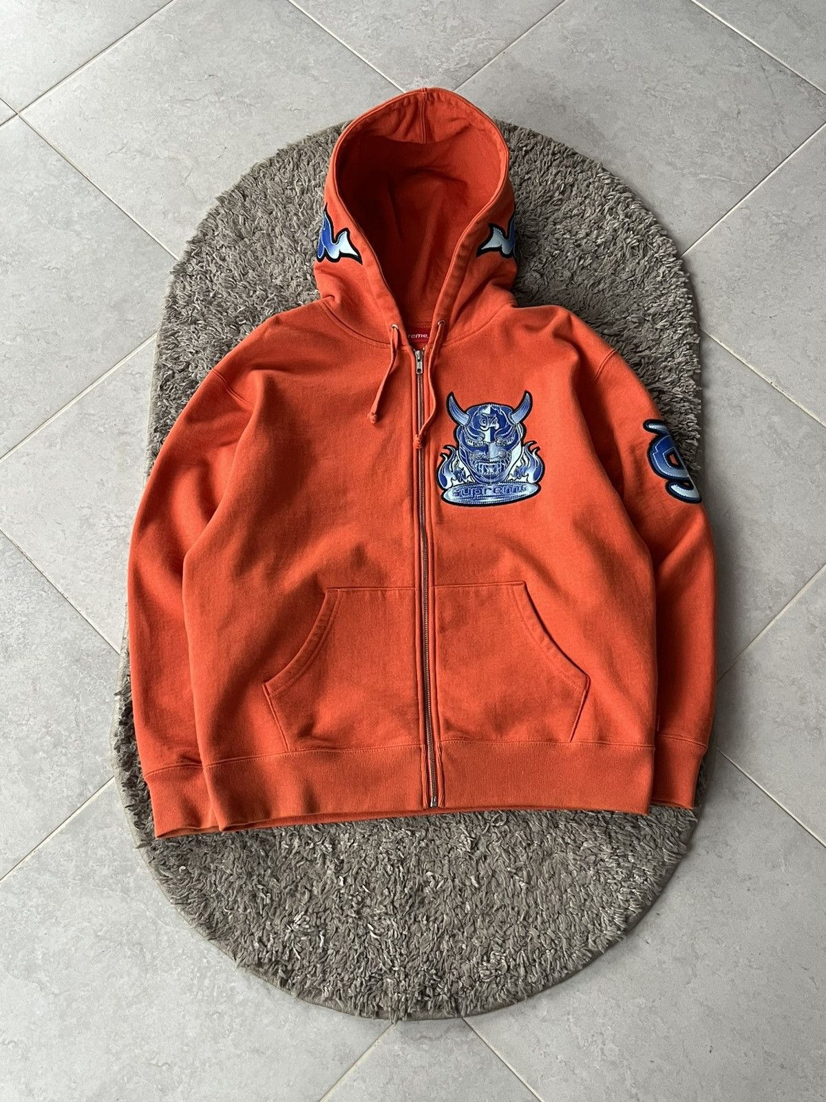 Supreme Supreme Demon Zip Up Hooded Sweatshirt Burnt Orange BIG LOGO Size US S / EU 44-46 / 1 - 7 Thumbnail