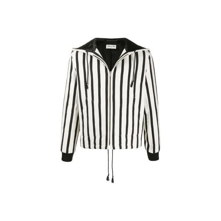 Saint Laurent Striped Hooded Jacket for Men-2507