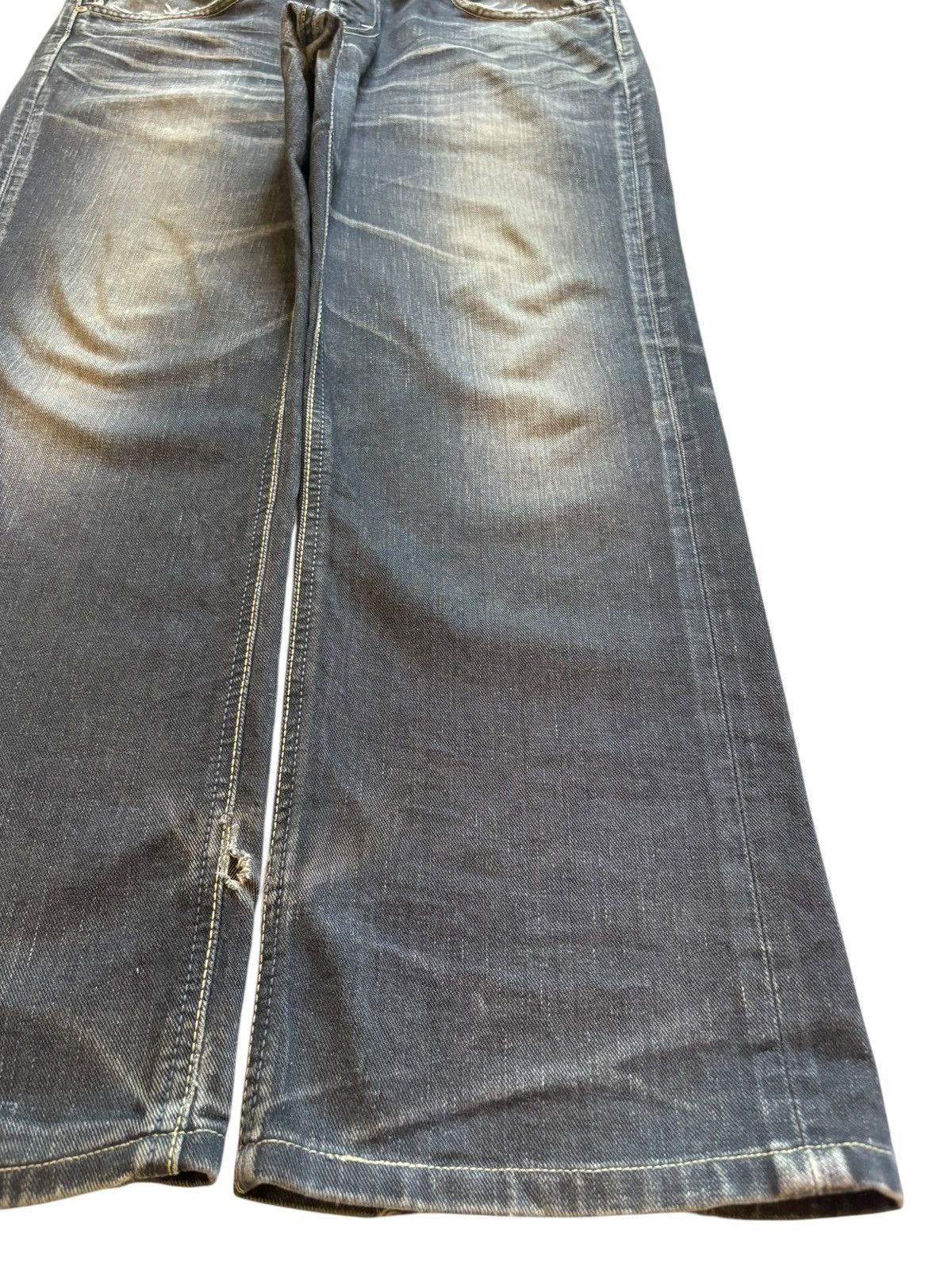 Lee Vintage Lee Rusty Wash Distressed Loose Baggy Jeans Size US 34 / EU 50 - 7 Thumbnail