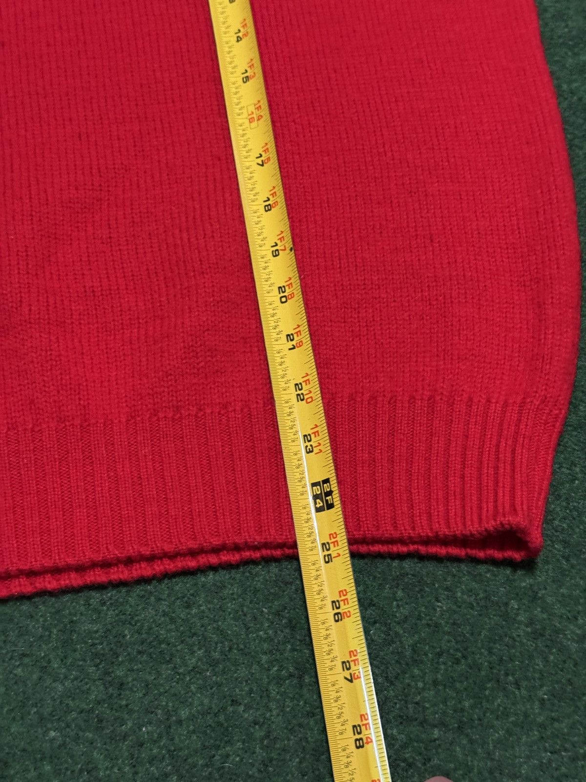 L.L. Bean LL Bean True Vintage Red Wool Pullover Polo 22x25 Sweater Size US L / EU 52-54 / 3 - 6 Thumbnail