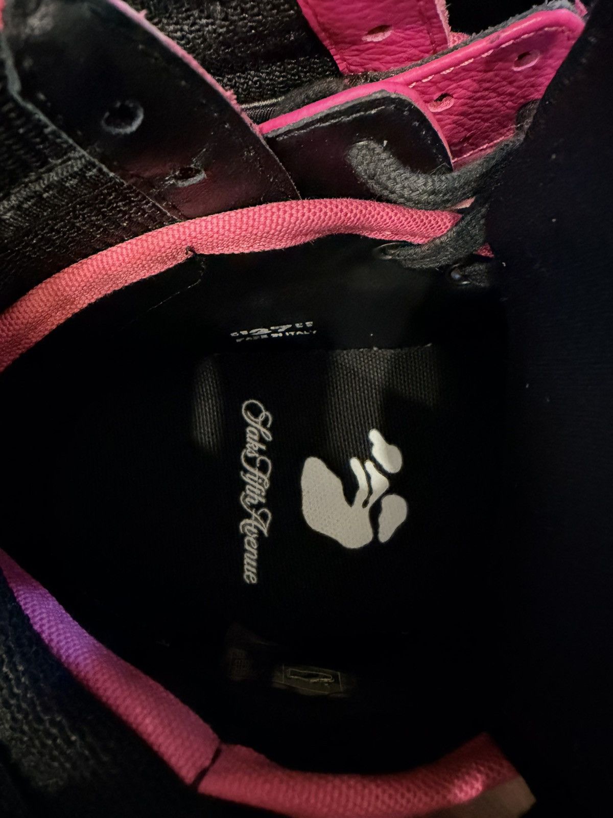 Off-White Off-White Off Court 3.0 High Top Sneakers-Black/Fuchsia Pink Size US 5 / EU 37 - 4 Thumbnail