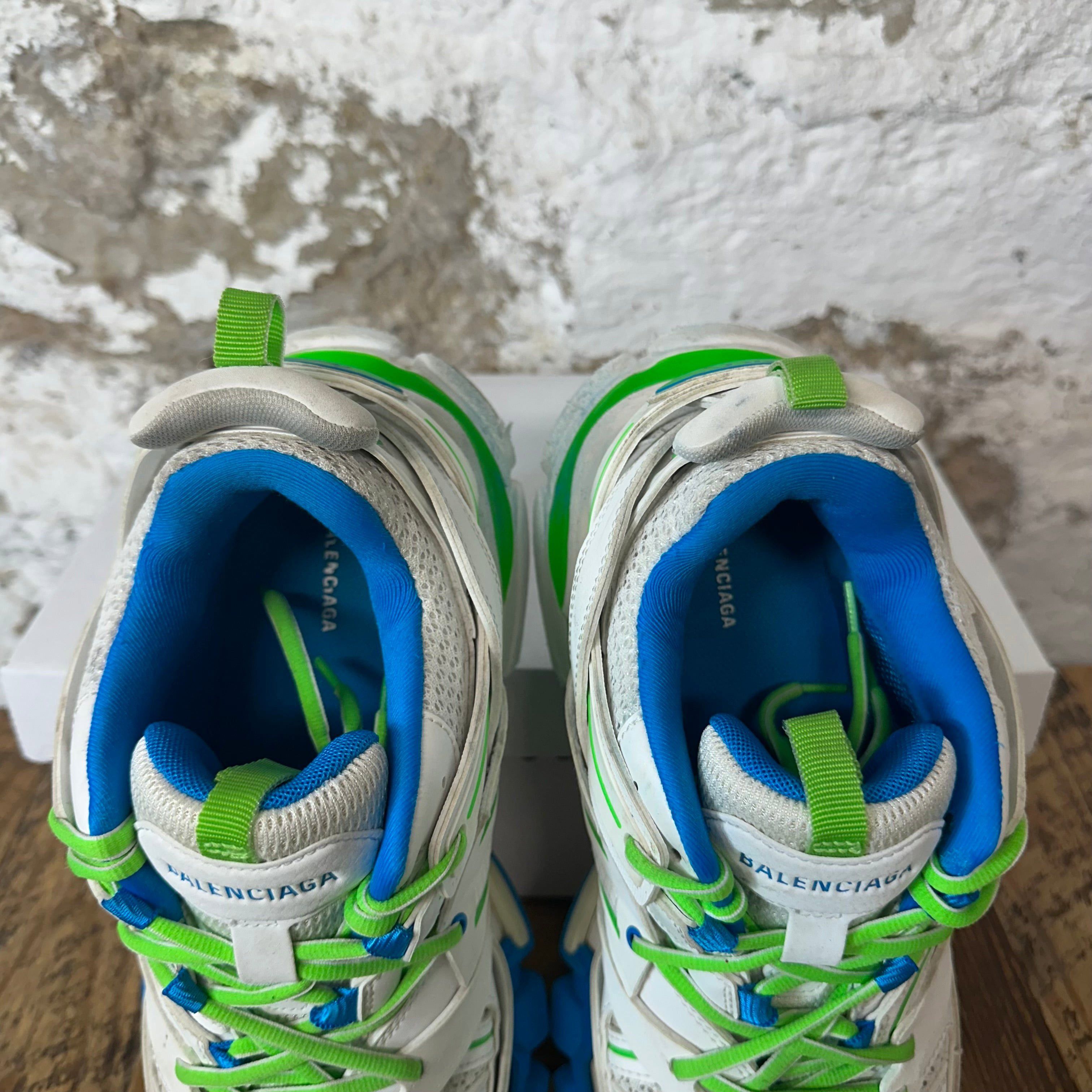 Balenciaga Balenciaga Track Runner White Green Blue Sneaker Sz 7 (40) Size US 7 / EU 40 - 4 Thumbnail