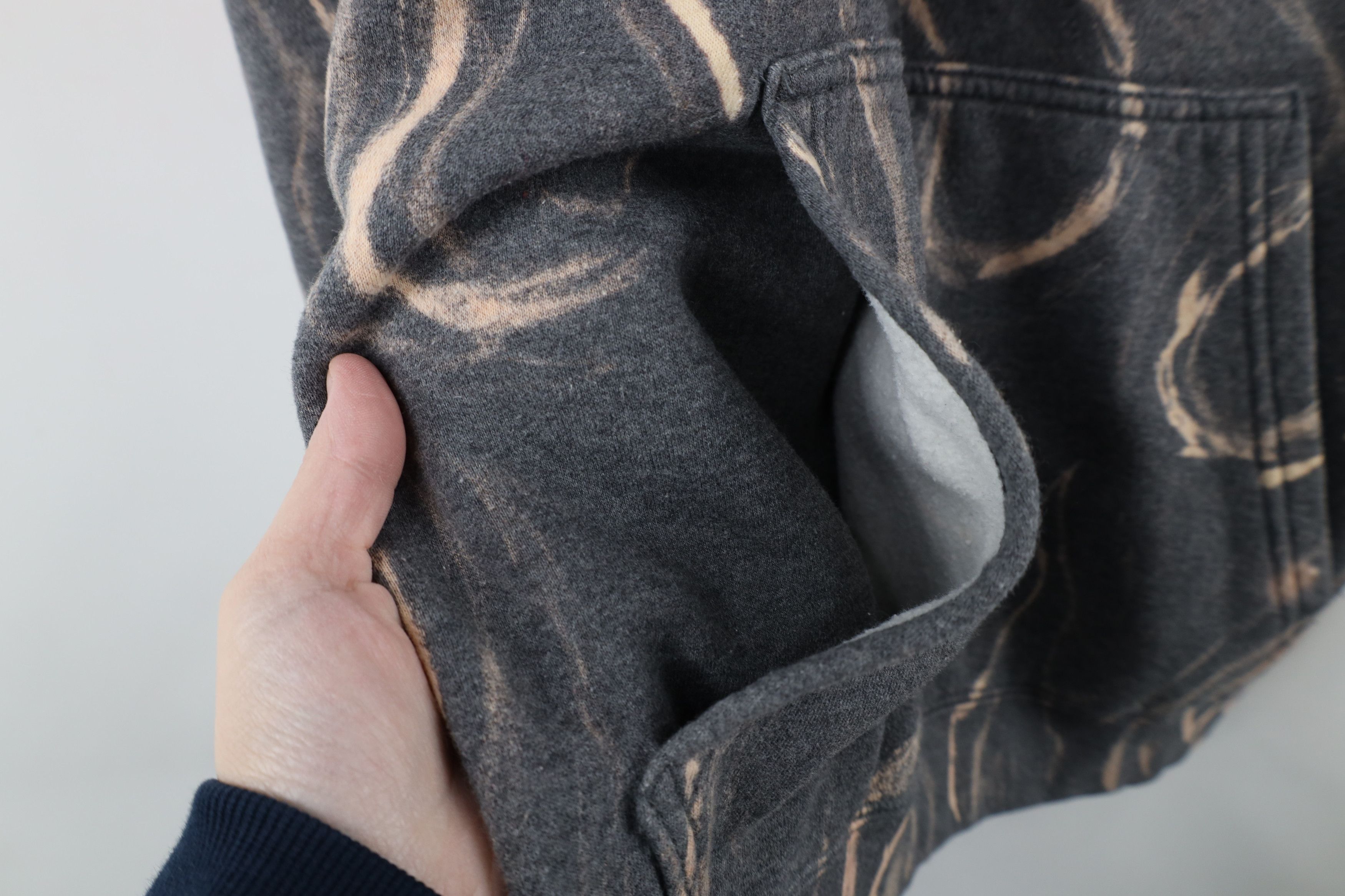 Nike × Vintage Vintage Nike Flames Travis Scott Mini Swoosh Hoodie Gray Size US M / EU 48-50 / 2 - 3 Thumbnail
