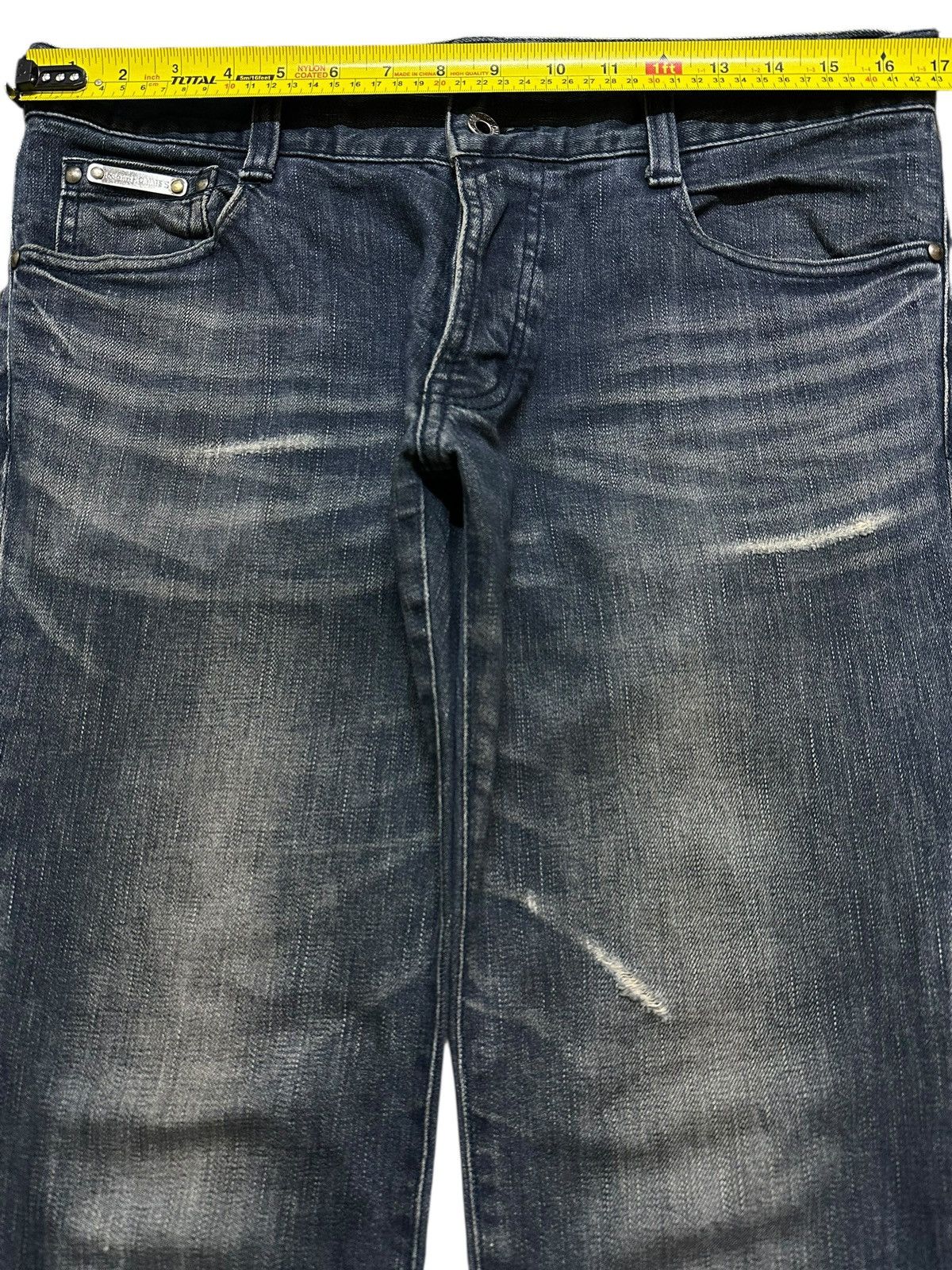 5351 POUR LES HOMMES Vintage Japan 5351 Pour Les Homme Fade Wash Bootcut Wide Leg Size US 33 - 14 Thumbnail