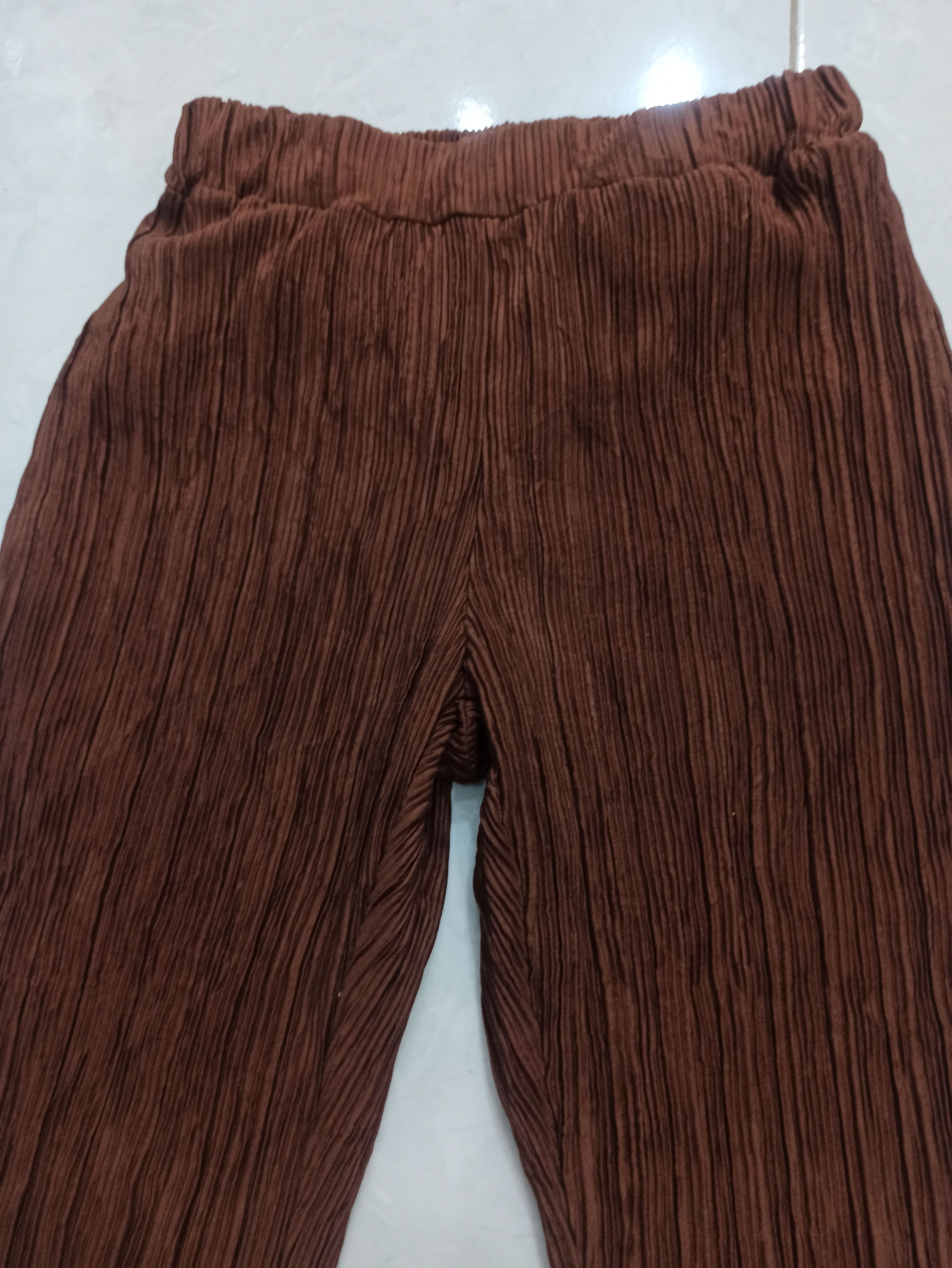 image of Issey Miyake Pleats Please x Vintage 2 Pink Pleated Pant in Coco Brown, Women's (Size 29)