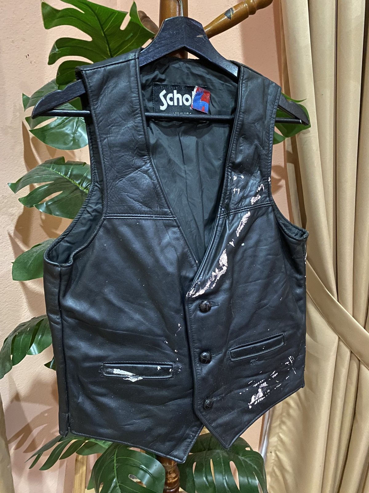 Schott Vintage Schott NYC Black Leather Vest - Made in USA - Size S Size US S / EU 44-46 / 1 - 3 Thumbnail
