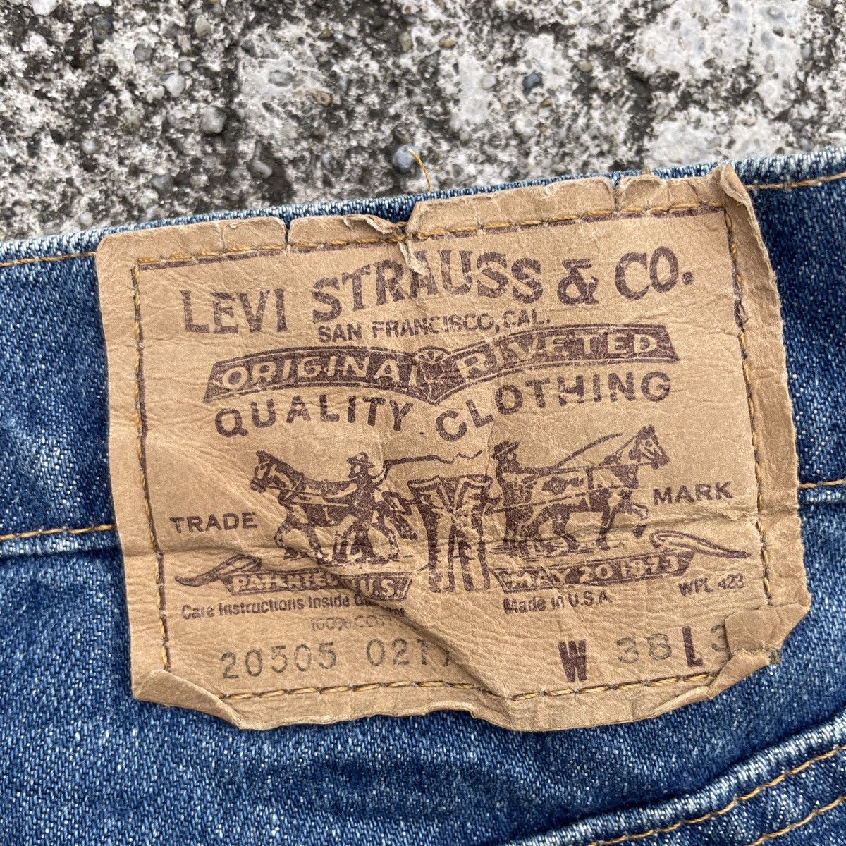 Levi's Vintage 80s Levis 505 Orange Tag Denim Jeans Size US 38 / EU 54 - 12 Thumbnail