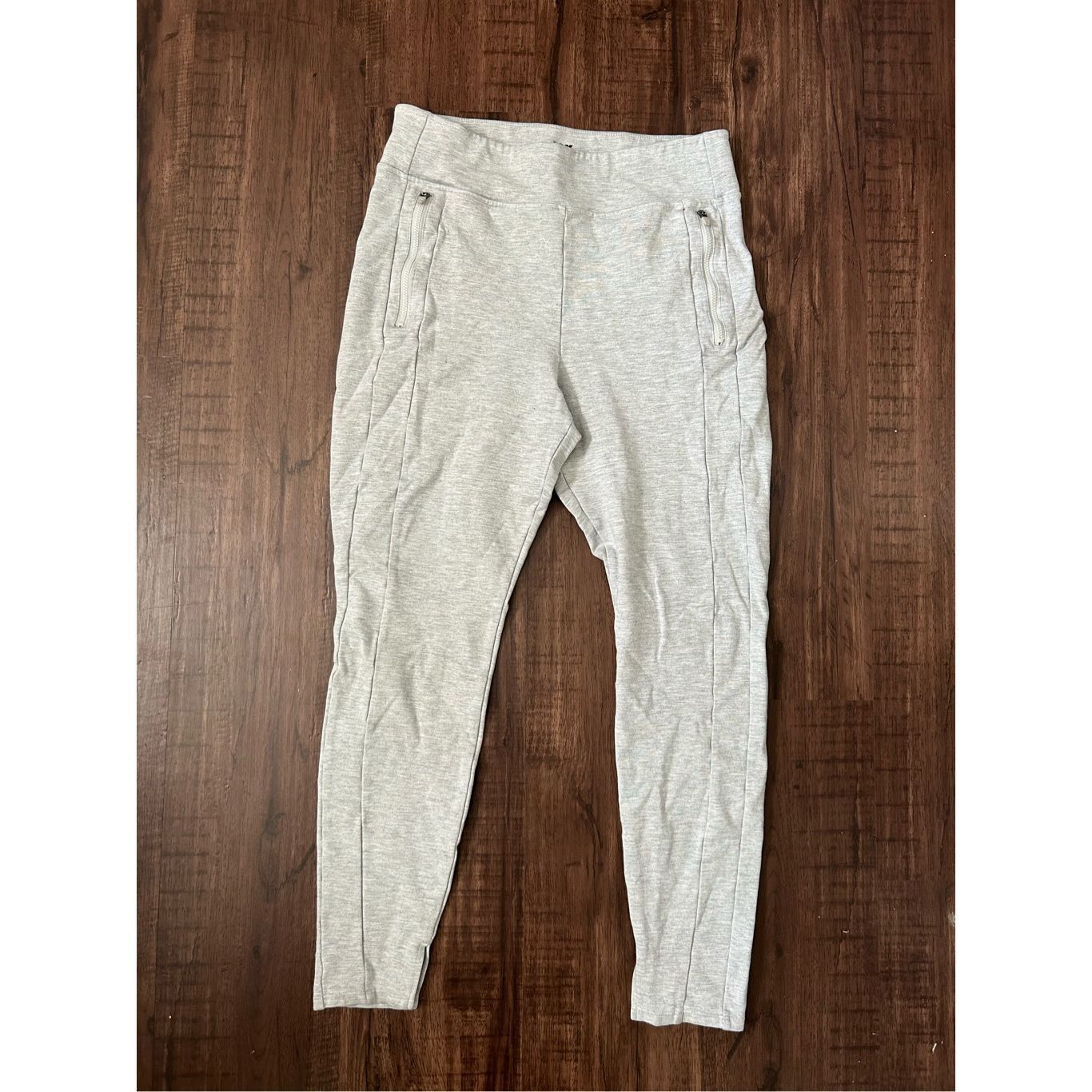 Target Basics Joy Lab Target White Gray Heather Leggings Zipper, Size Larg Size 34" / US 12 / IT 48 - 1 Thumbnail