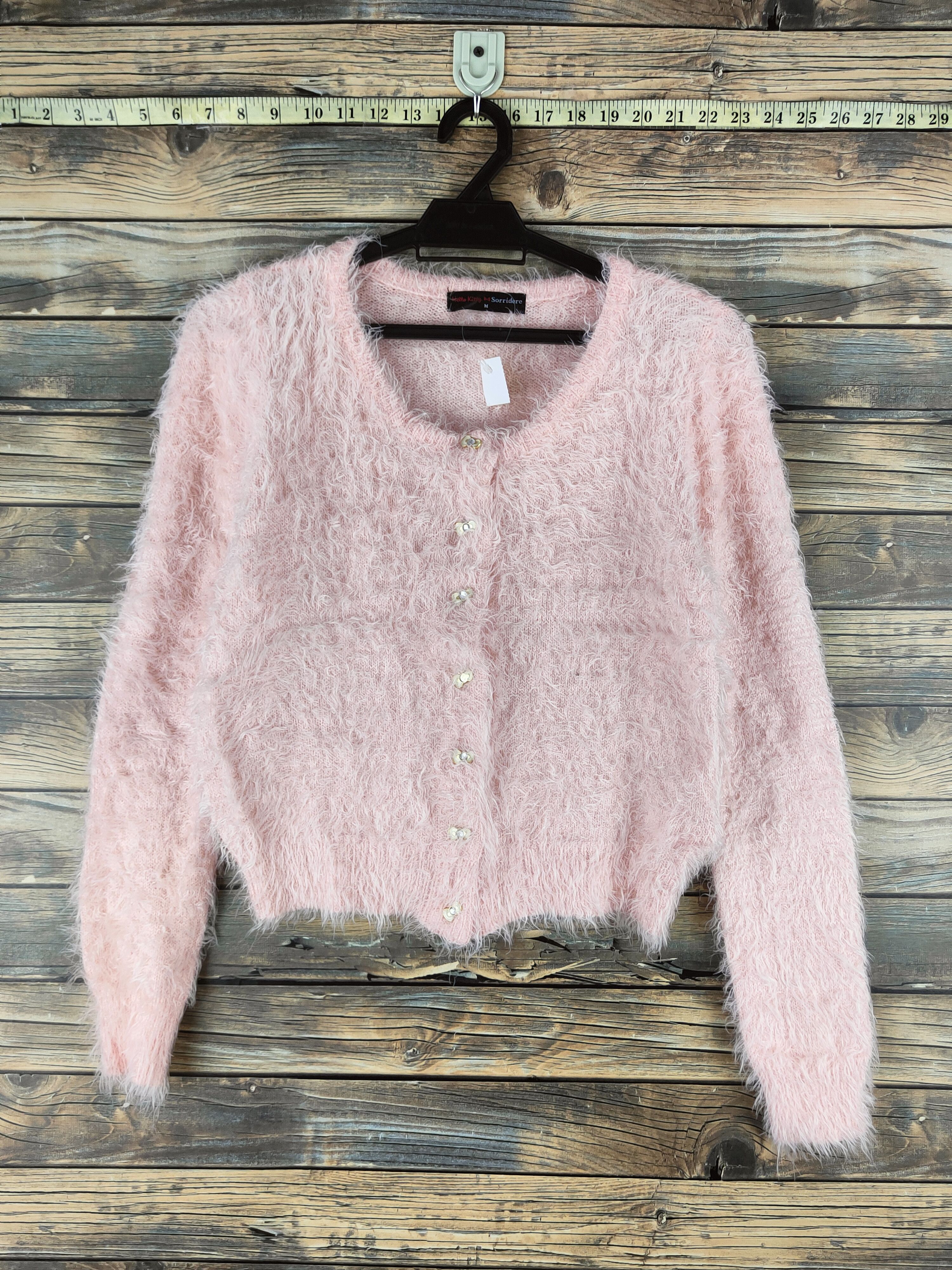 Japanese Brand DL Sorridere-Hello Kitty Peach Fur Mohair Knitwear #46-554 Size S / US 4 / IT 40 - 1 Thumbnail