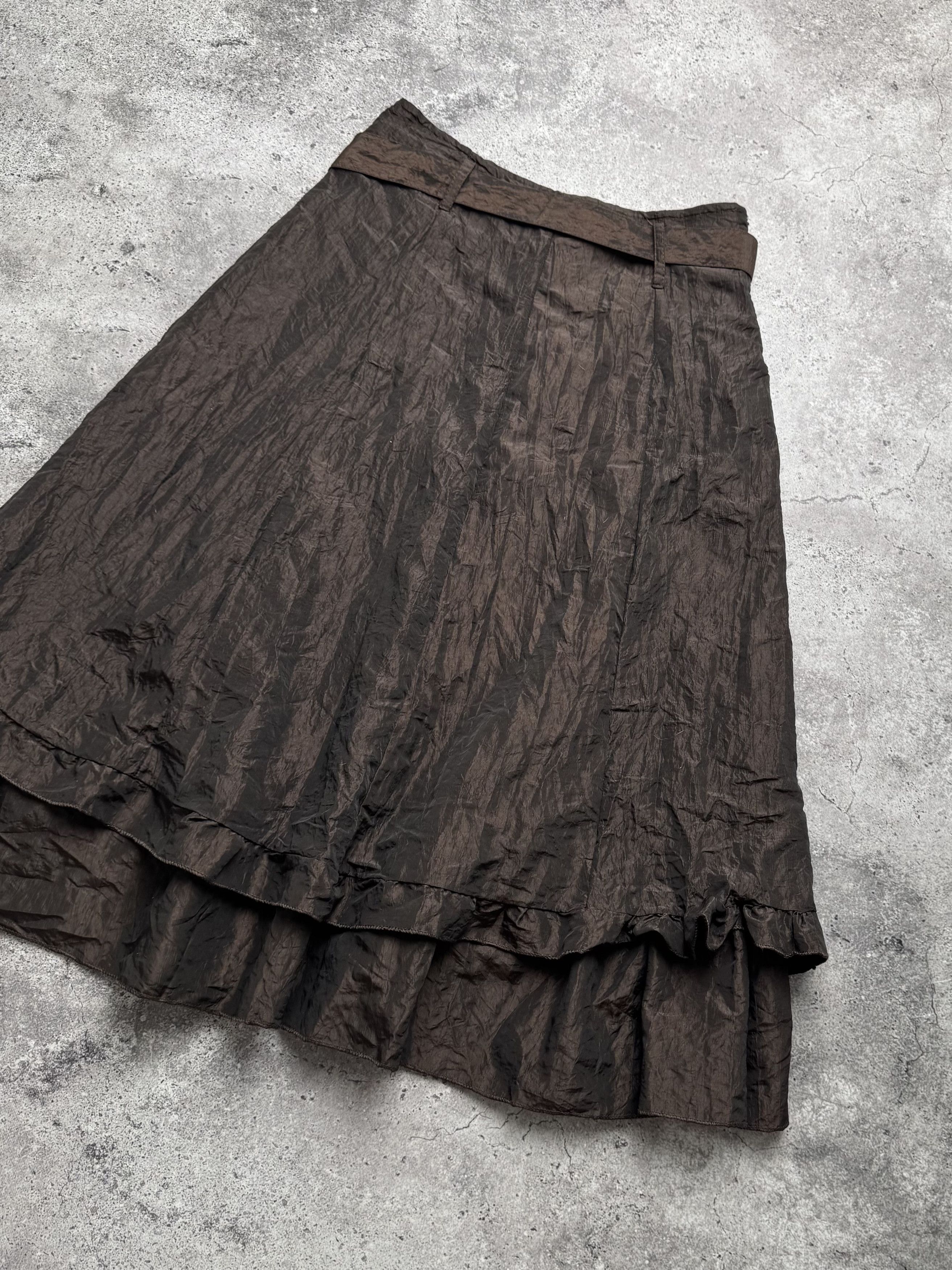 Japanese Brand Vintage Flare Skirt With Belt C669(V583)(E8) Size 27" / US 4 / IT 40 - 8 Thumbnail