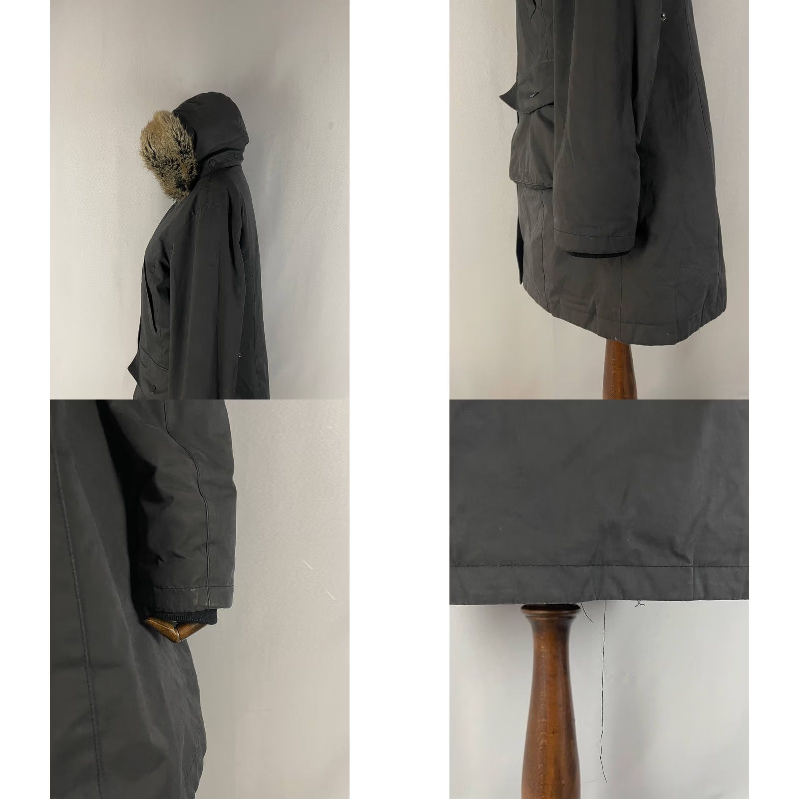 Barbour Barbour Jacket Parka WOMEN Regular Size 14 Black Polyester Hooded Waterproof Full Zip Long Sleeve Winter Casual Modern - Mens? Size XL / US 12-14 / IT 48-50 - 9 Thumbnail