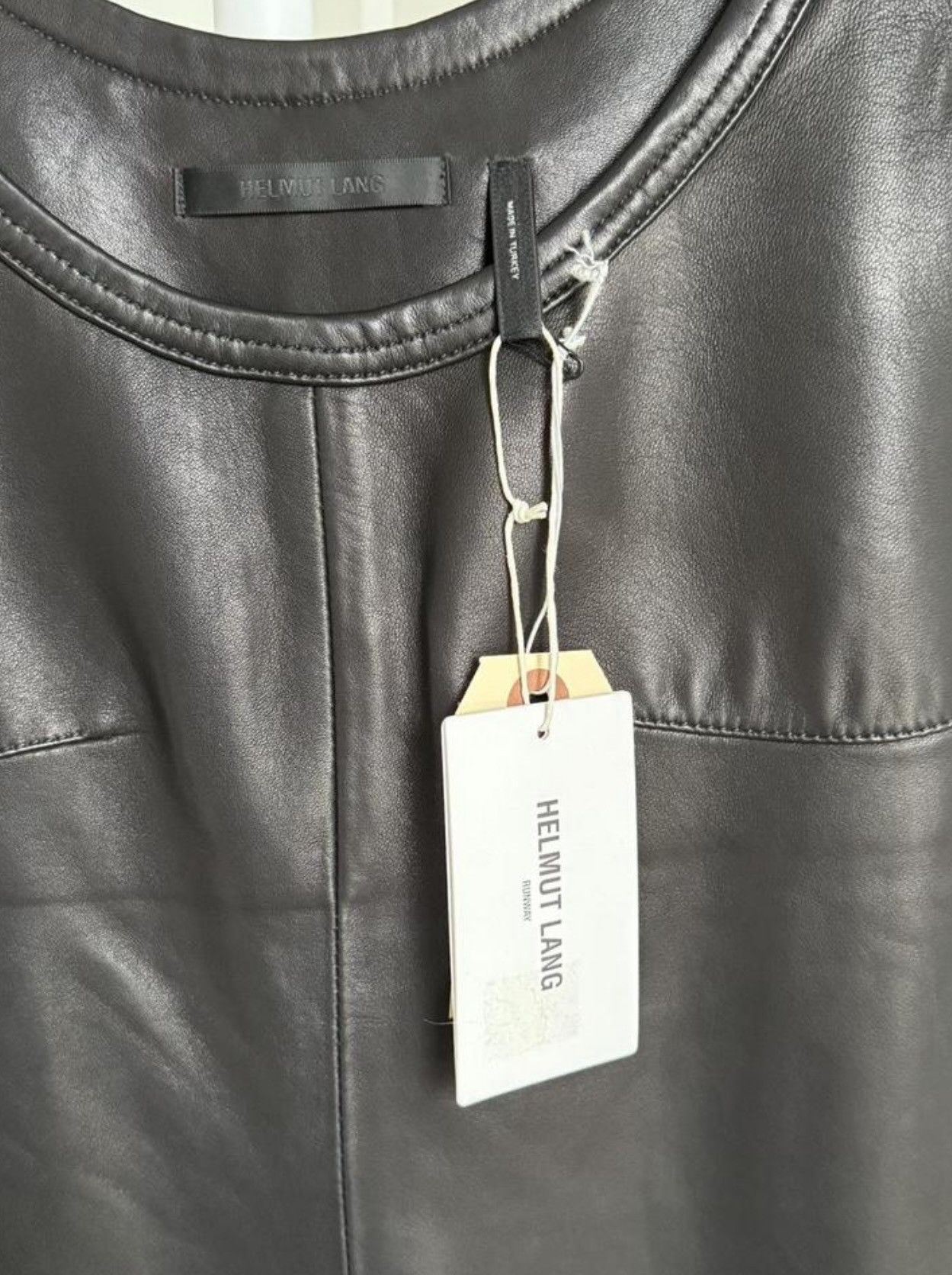 Helmut Lang NWT Runway Leather Tank Dress Size M / US 6-8 / IT 42-44 - 5 Thumbnail