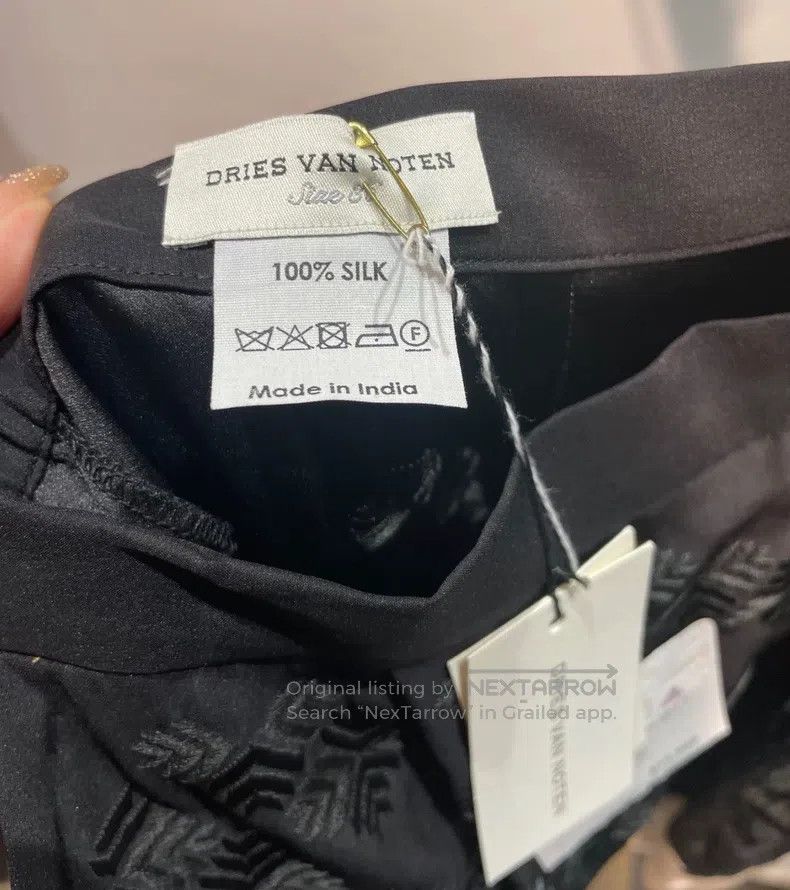 Dries Van Noten Dries Van Noten Chinese-Style Embroidered 3D Stitched Silk Size 35" - 4 Thumbnail