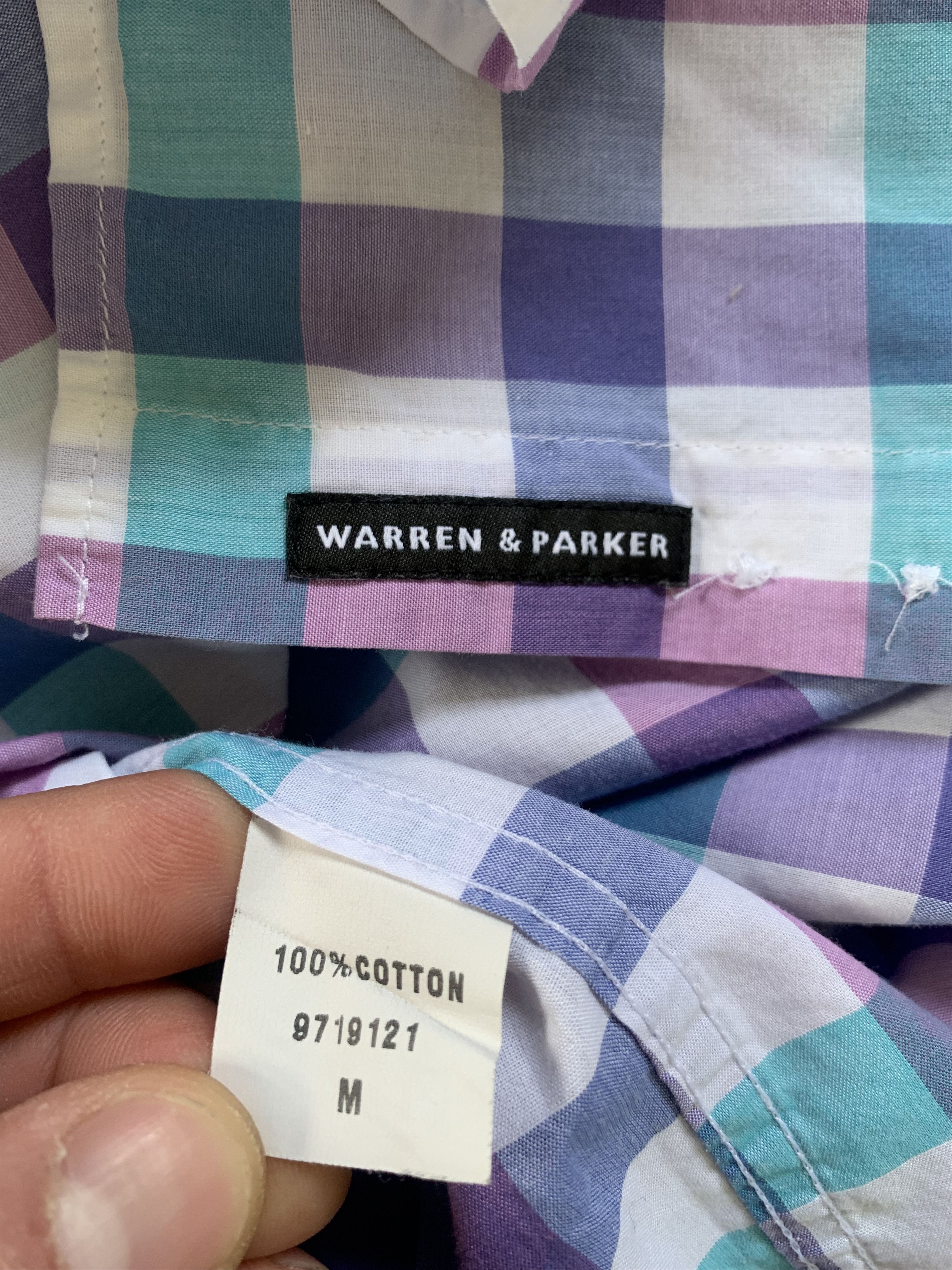 Other Warren & Parker Mens Plaid Cotton Shirt Size US M / EU 48-50 / 2 - 7 Thumbnail