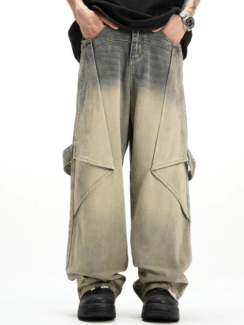 Japanese Brand × Jean Men's distressed washed loose American cargo jeans Size US 32 / EU 48 - 1 Thumbnail