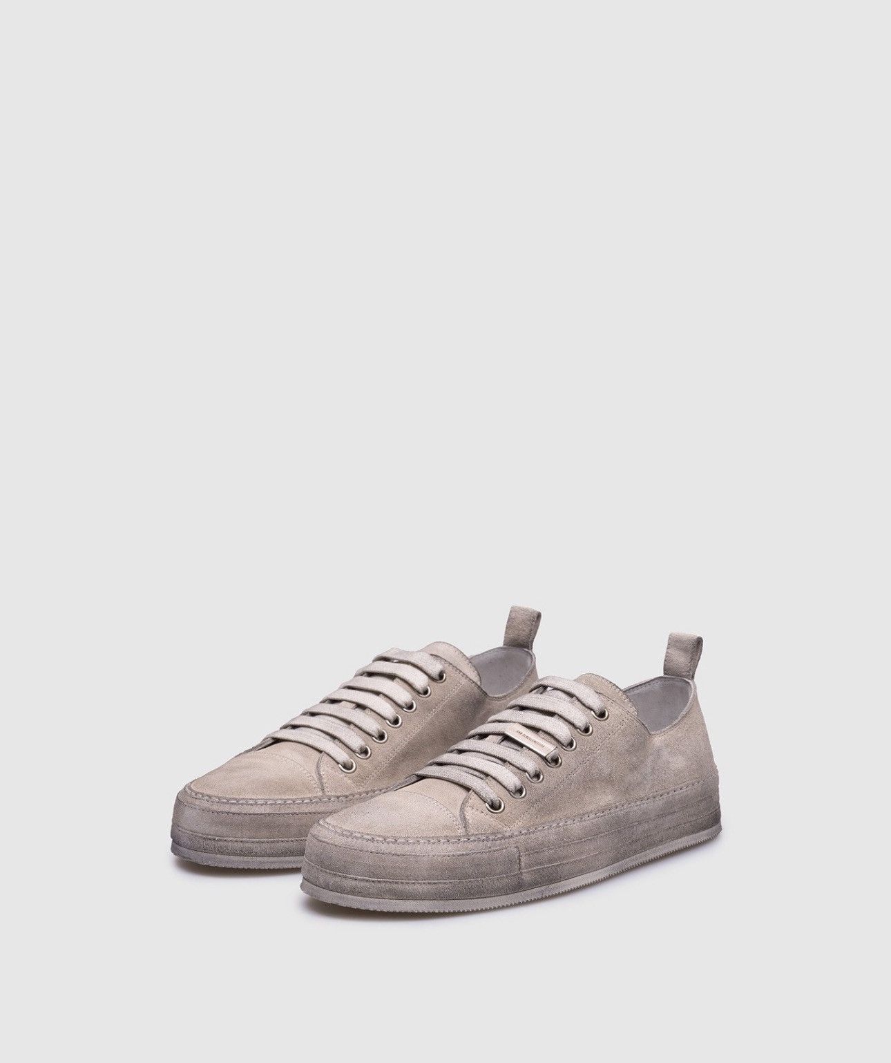 Ann Demeulemeester ANN DEMEULEMEESTER GREY GERT SUEDE LOW-TOP SNEAKERS Size US 7 / EU 40 - 2 Thumbnail