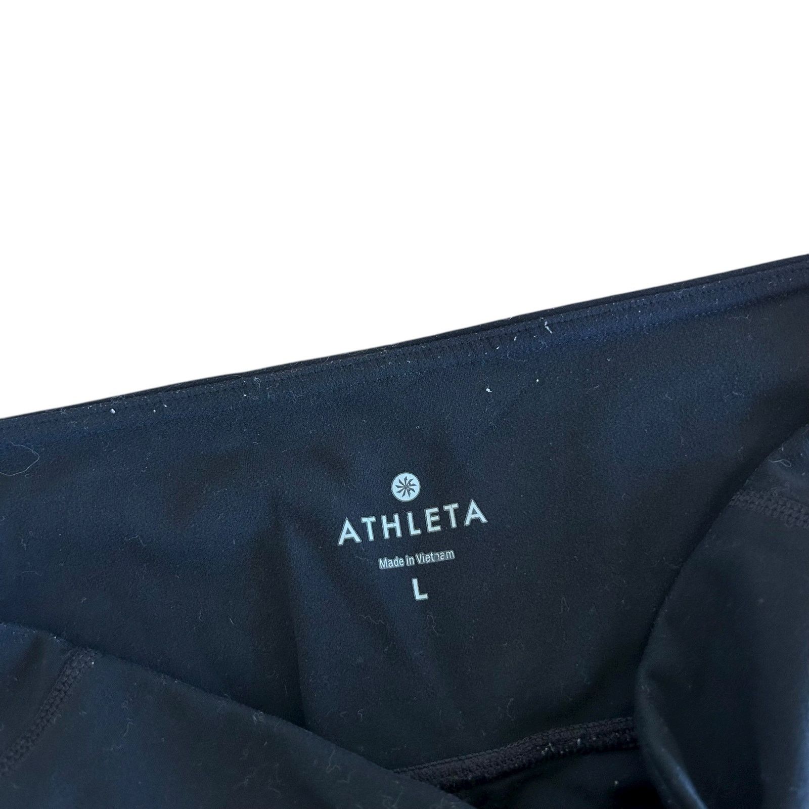 Athleta Athleta Black Salutation Mesh Tight Leggings Sz L Size 34" / US 12 / IT 48 - 2 Thumbnail