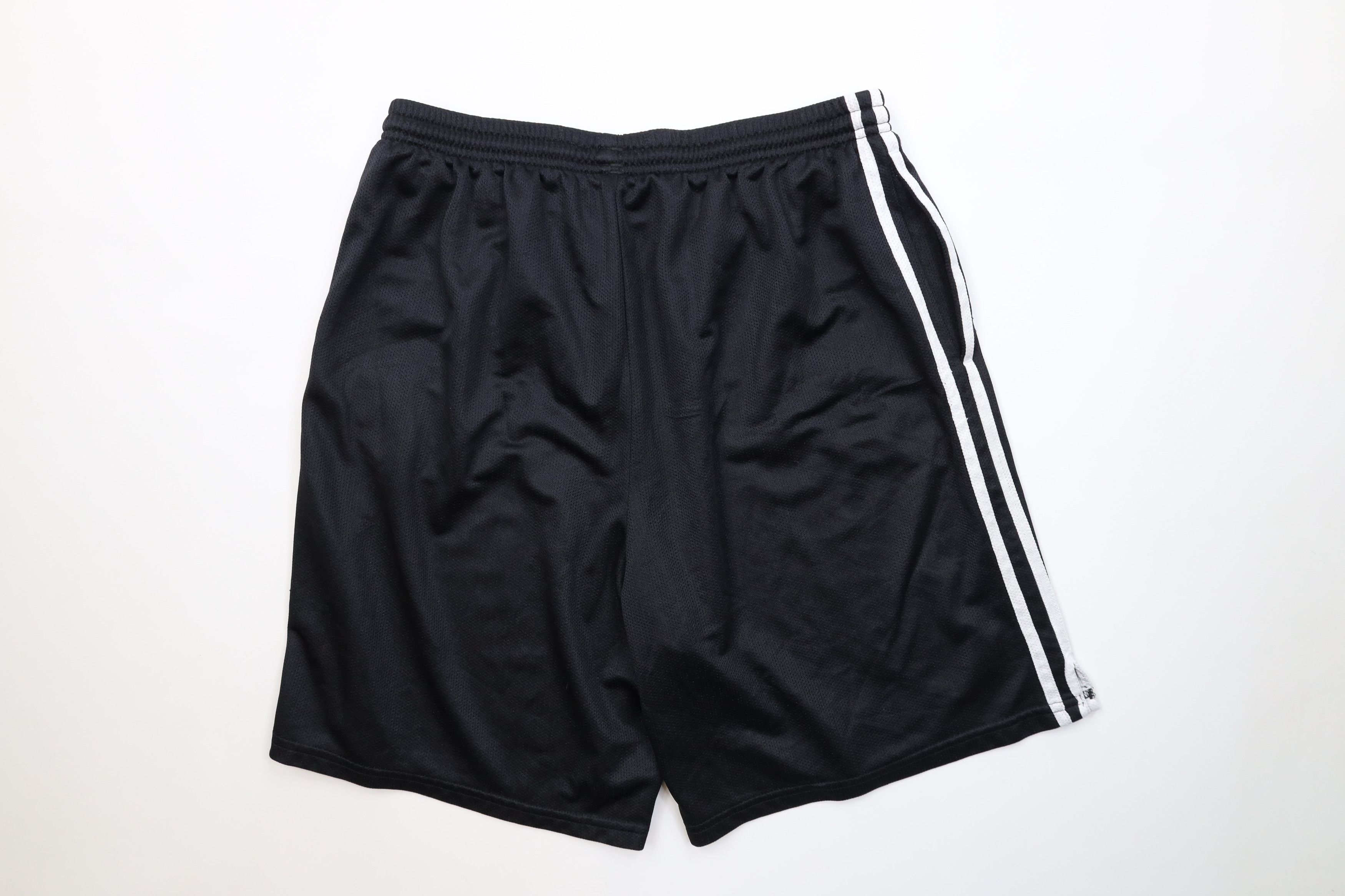 Adidas Vintage Y2K Adidas Striped Mesh Above Knee Shorts Black Size US 34 / EU 50 - 10 Thumbnail