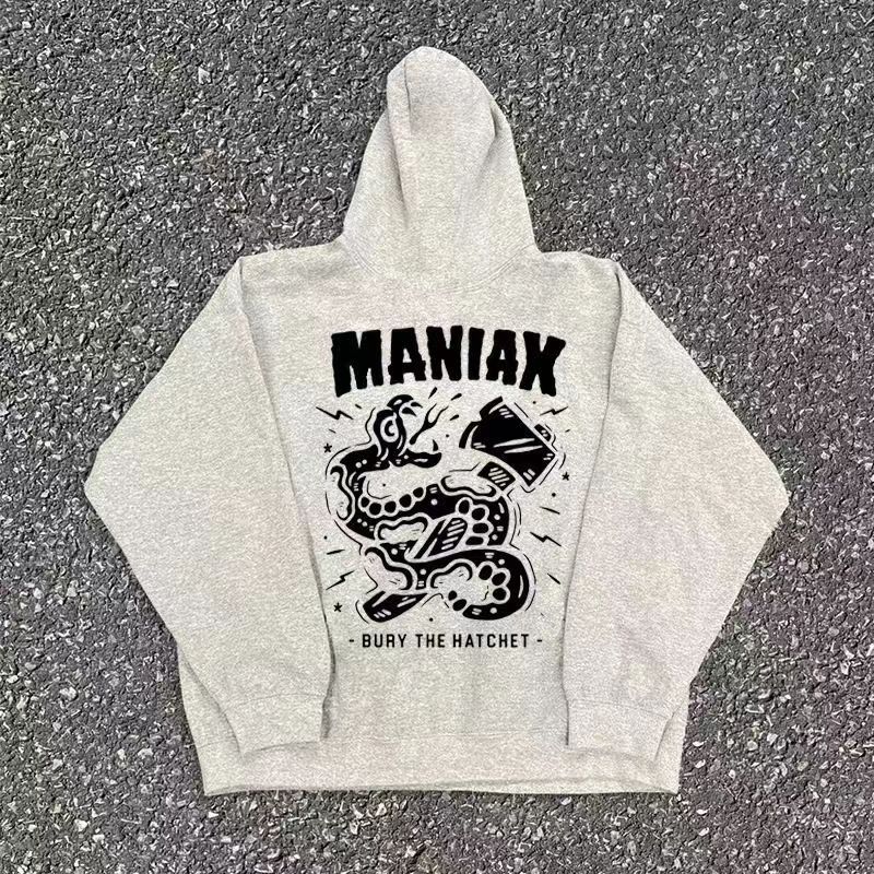 Japanese Brand Hip Hop Snake Alphabet Print Casual XL Hooded Sweatshirt Size US XL / EU 56 / 4 - 3 Thumbnail