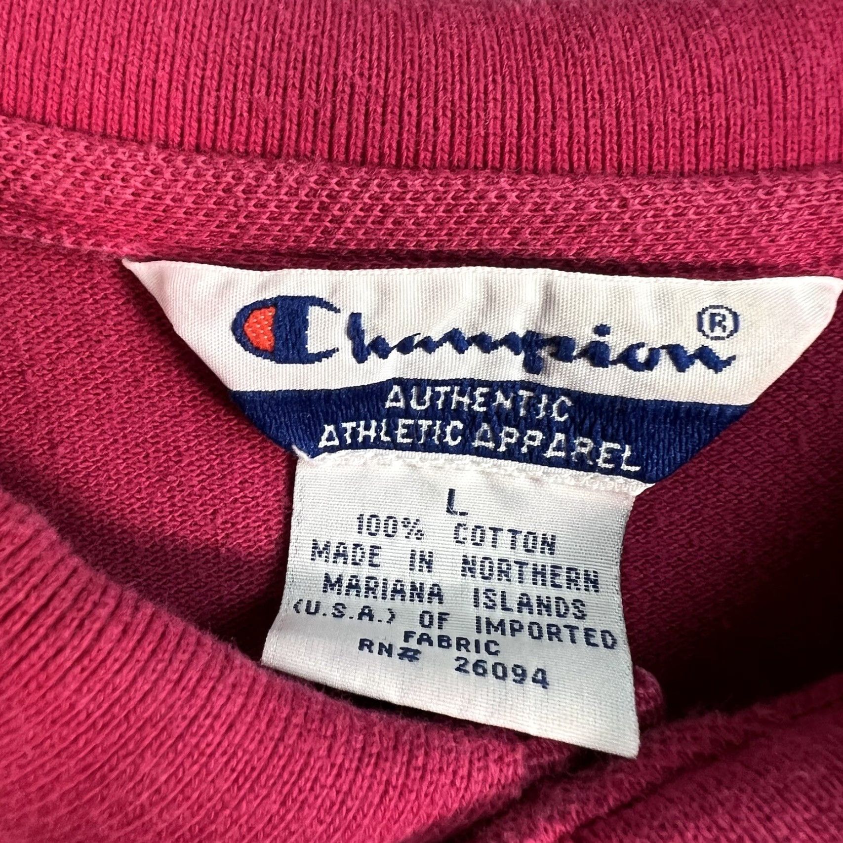 Champion VINTAGE Champion Classic Logo Polo Shirt Mens Adult Large Pink Short Sleeve Shirt Polo Mens Size US L / EU 52-54 / 3 - 6 Thumbnail