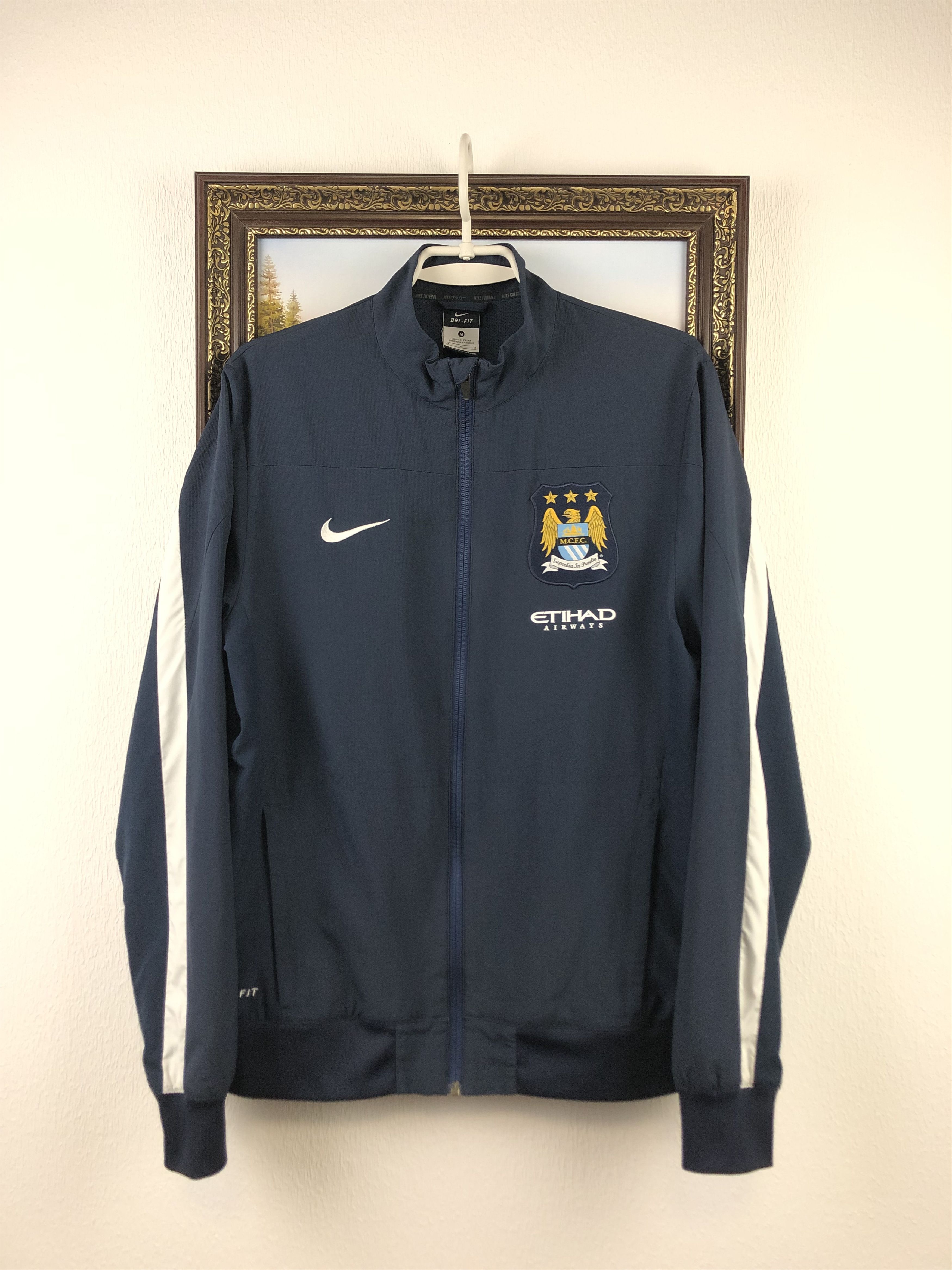 Nike Manchester City Football Jacket Soccer Zip Mens Track Top Size US M / EU 48-50 / 2 - 1 Thumbnail
