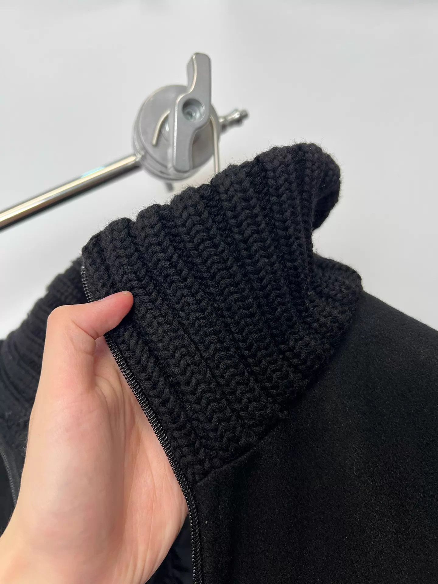 Other dirk bikkembergs chunky knit collar wool chest-strap L jacket Size US L / EU 52-54 / 3 - 9 Thumbnail