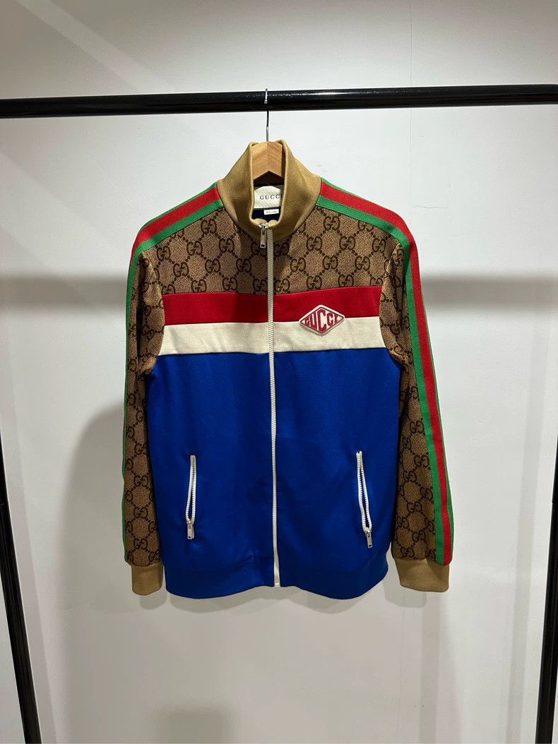 Gucci Gucci Red and blue stitching striped old flower logo jacket Size US S / EU 44-46 / 1 - 1 Thumbnail
