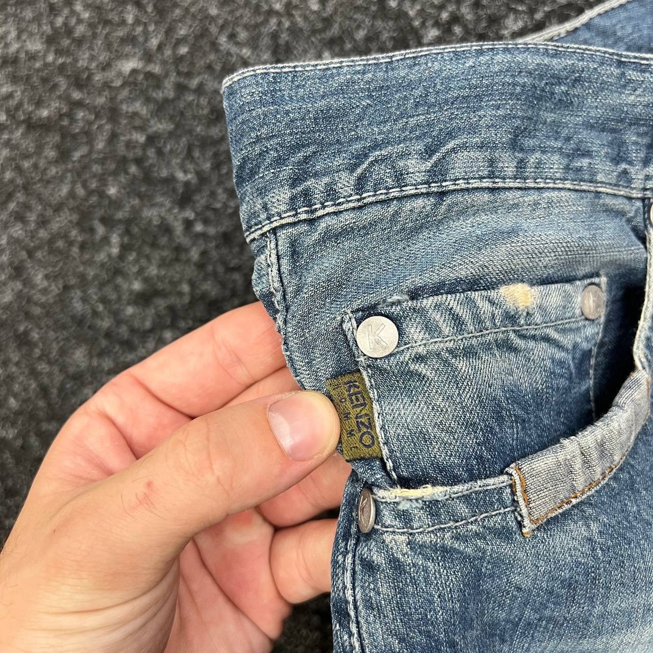 Kenzo Kenzo Rare Archive 90s Denim Pants Japanese Jeans Designer Size US 36 / EU 52 - 4 Thumbnail