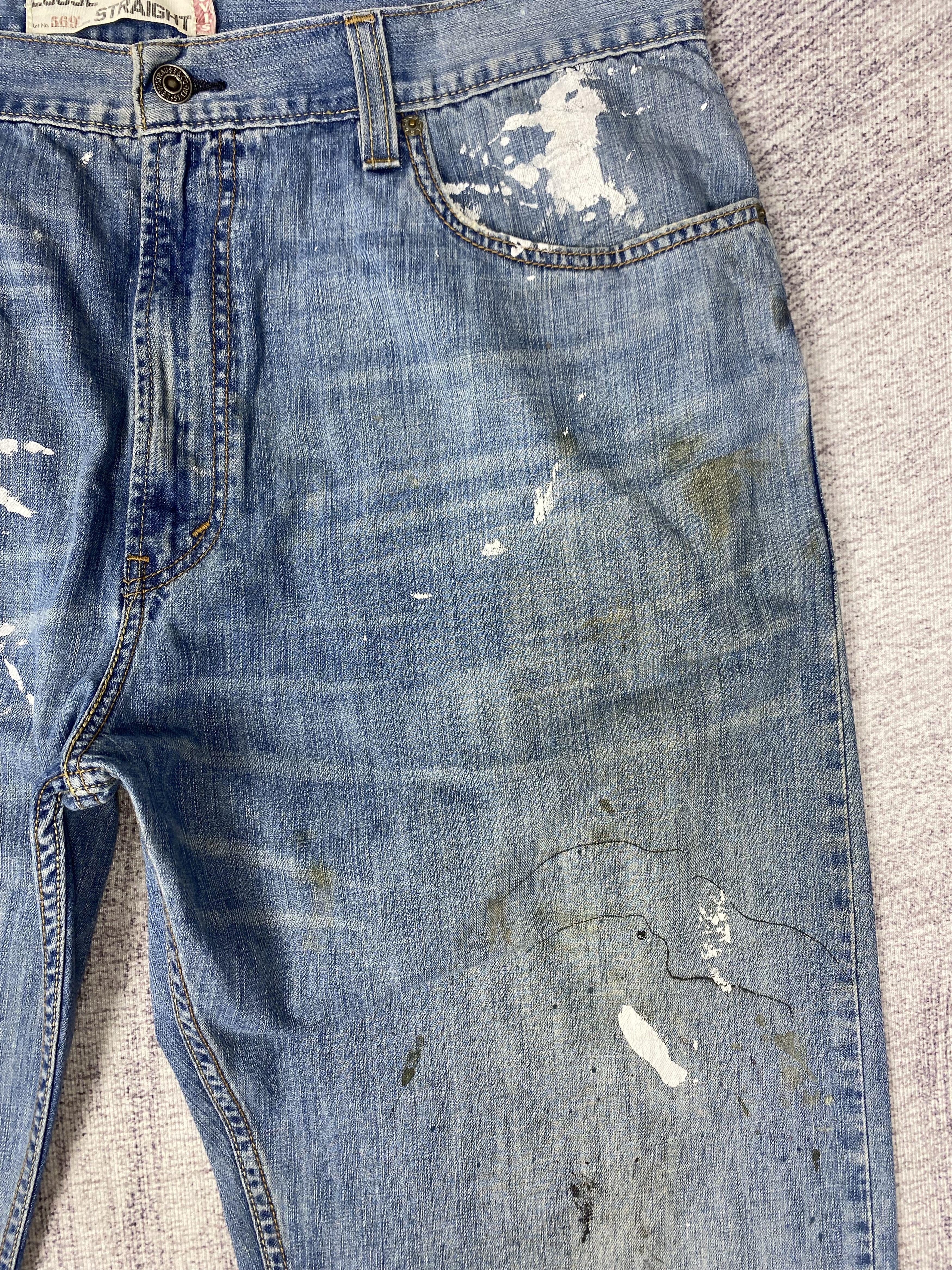 Vintage Vintage Levi's 569 Loose Straight Light Blue Denim PT0480 Size US 38 / EU 54 - 3 Thumbnail