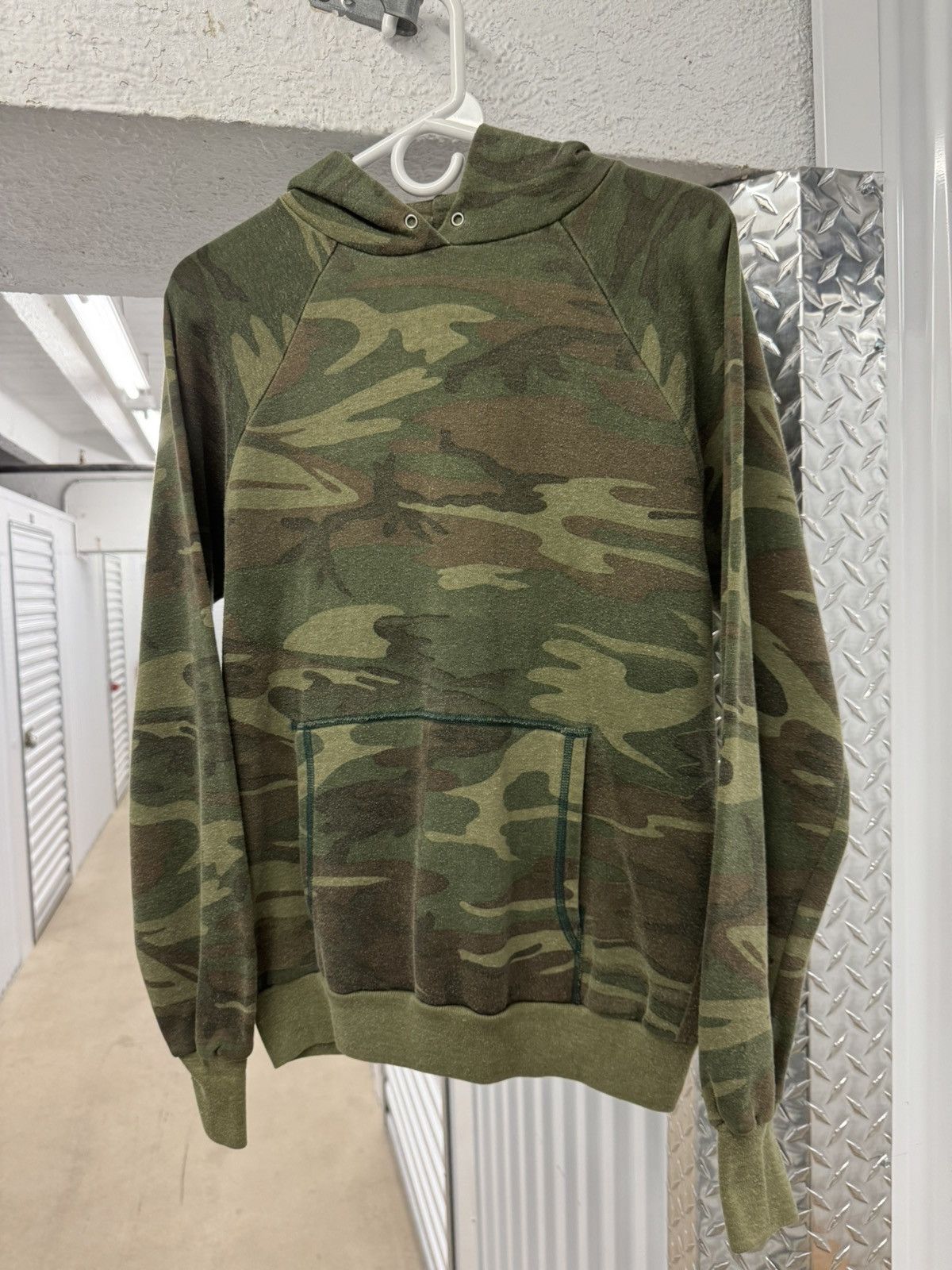Vintage Vintage 70s Camo Hoodie Erd Grunge Size US M / EU 48-50 / 2 - 1 Thumbnail