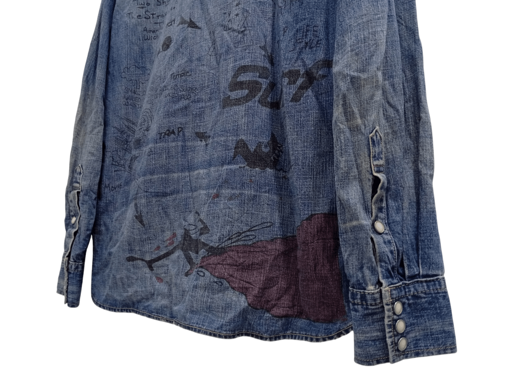 Japanese Brand × Remi Relief 🔥🔥Remi Relief Artwork Denim Chambray Shirt Size US M / EU 48-50 / 2 - 23 Thumbnail