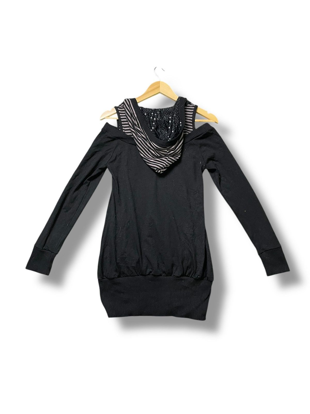 If Six Was Nine × Japanese Brand × Le Grande Bleu (L.G.B.) Aqua Lip Top Double Layer Punk Gothic Hooded Size XS / US 0-2 / IT 36-38 - 5 Thumbnail