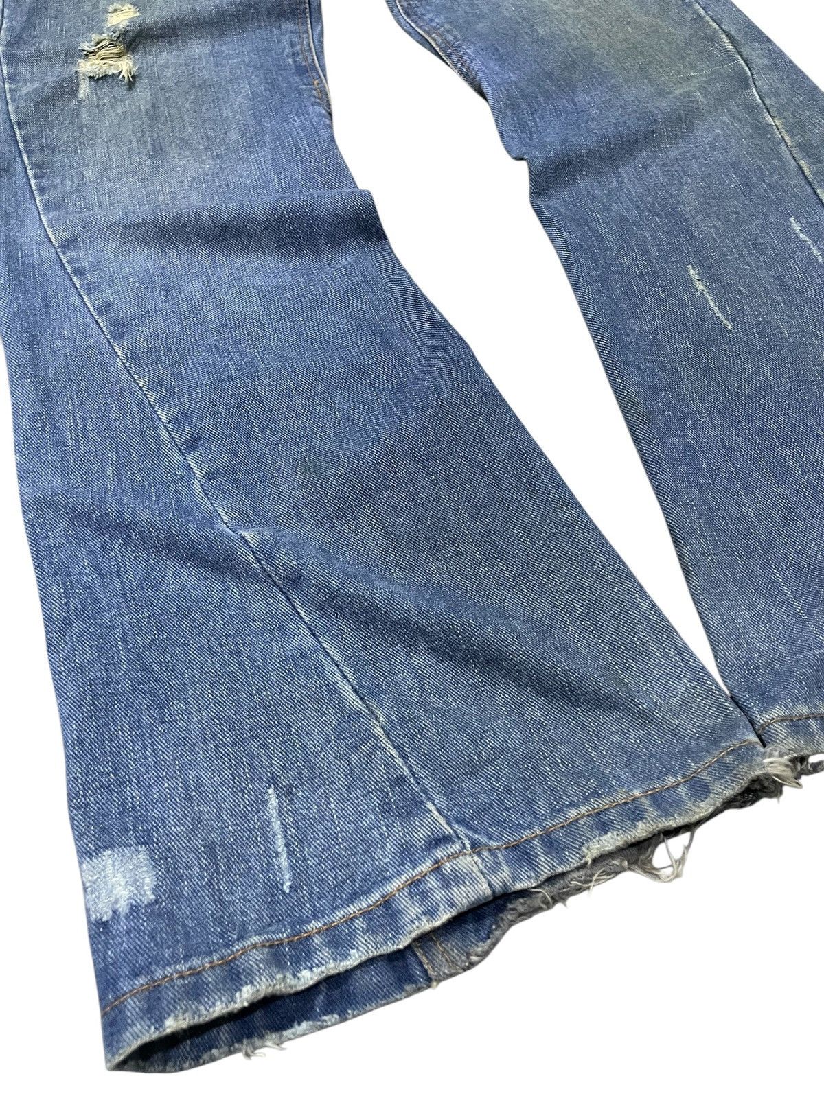 Japanese Brand × Le Grande Bleu (L.G.B.) × Tornado Mart Nylaus Japan Spiral Flare Studded Rhinestones Muddy Jeans Size US 32 / EU 48 - 7 Thumbnail