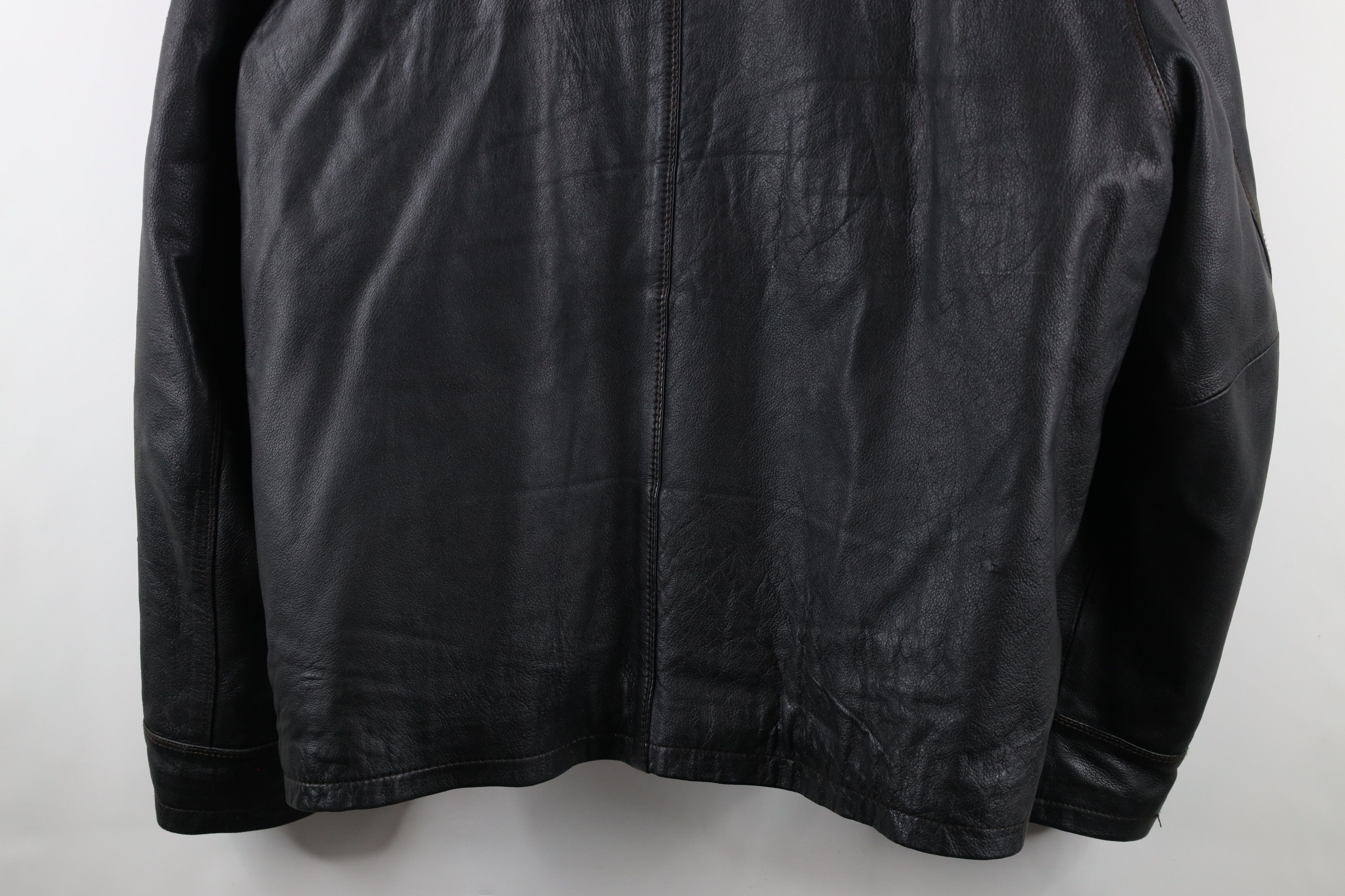 L.L. Bean × Vintage Vintage 90s LL Bean Goatskin Leather Flight Bomber Jacket Size US XXL / EU 58 / 5 - 12 Thumbnail