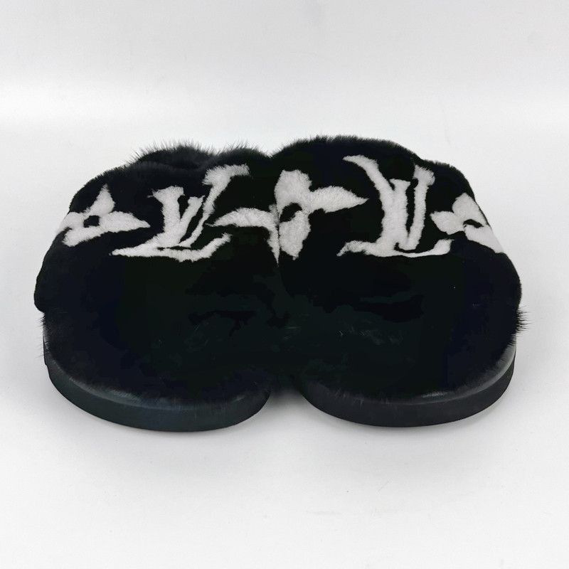 Louis Vuitton Louis Vuitton Black and White Pool Pillow Slippers Size US 8 / IT 38 - 2 Thumbnail