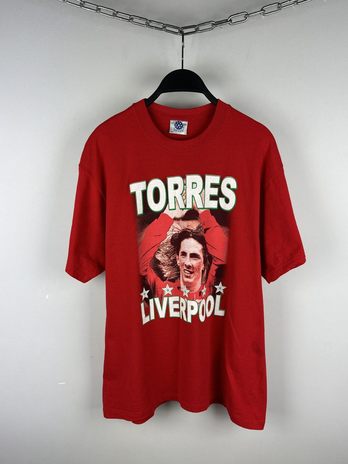 Vintage 9# Torres Liverpool Fan Soccer Football T-shirt Size US L / EU 52-54 / 3 - 1 Thumbnail