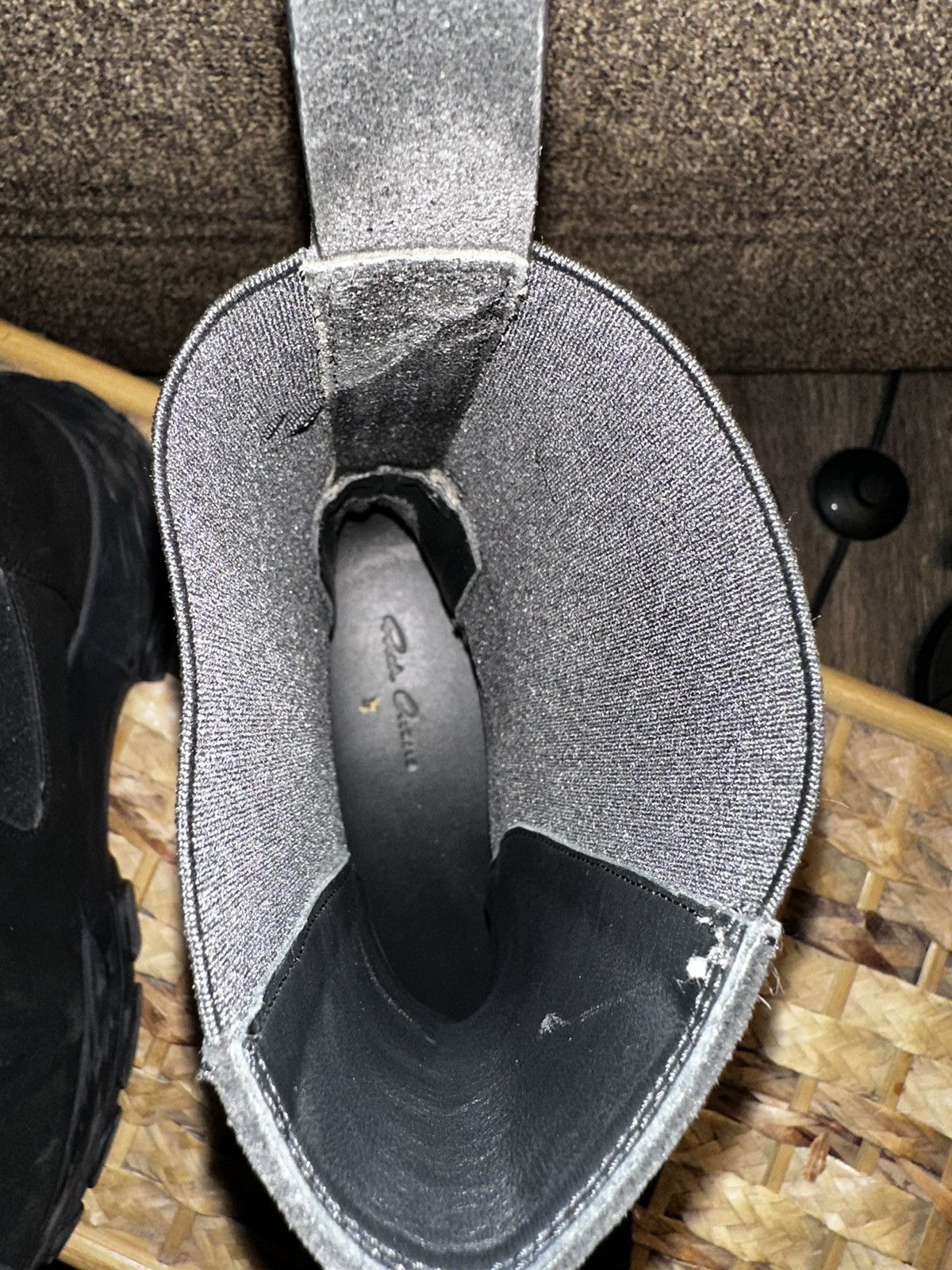 Rick Owens Rick Owens Black Suede Beatle Bozo Tractor Boots Size US 11.5 / EU 44-45 - 11 Thumbnail