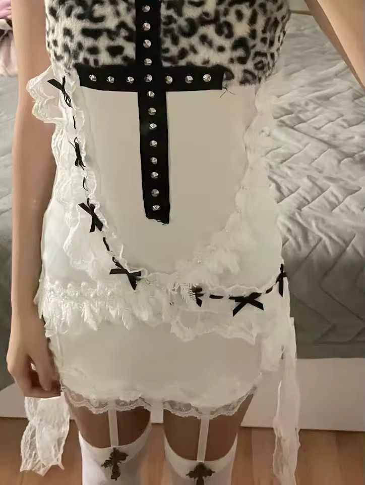 Other Y2k Leopard Mini Gothic Cross Punk Dress Size S / US 4 / IT 40 - 3 Thumbnail