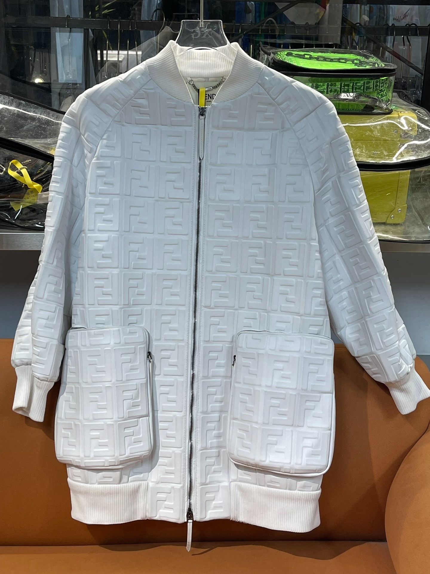 Fendi Fendi Oversized Logo Embossed Runway Coat Size S / US 4 / IT 40 - 1 Thumbnail
