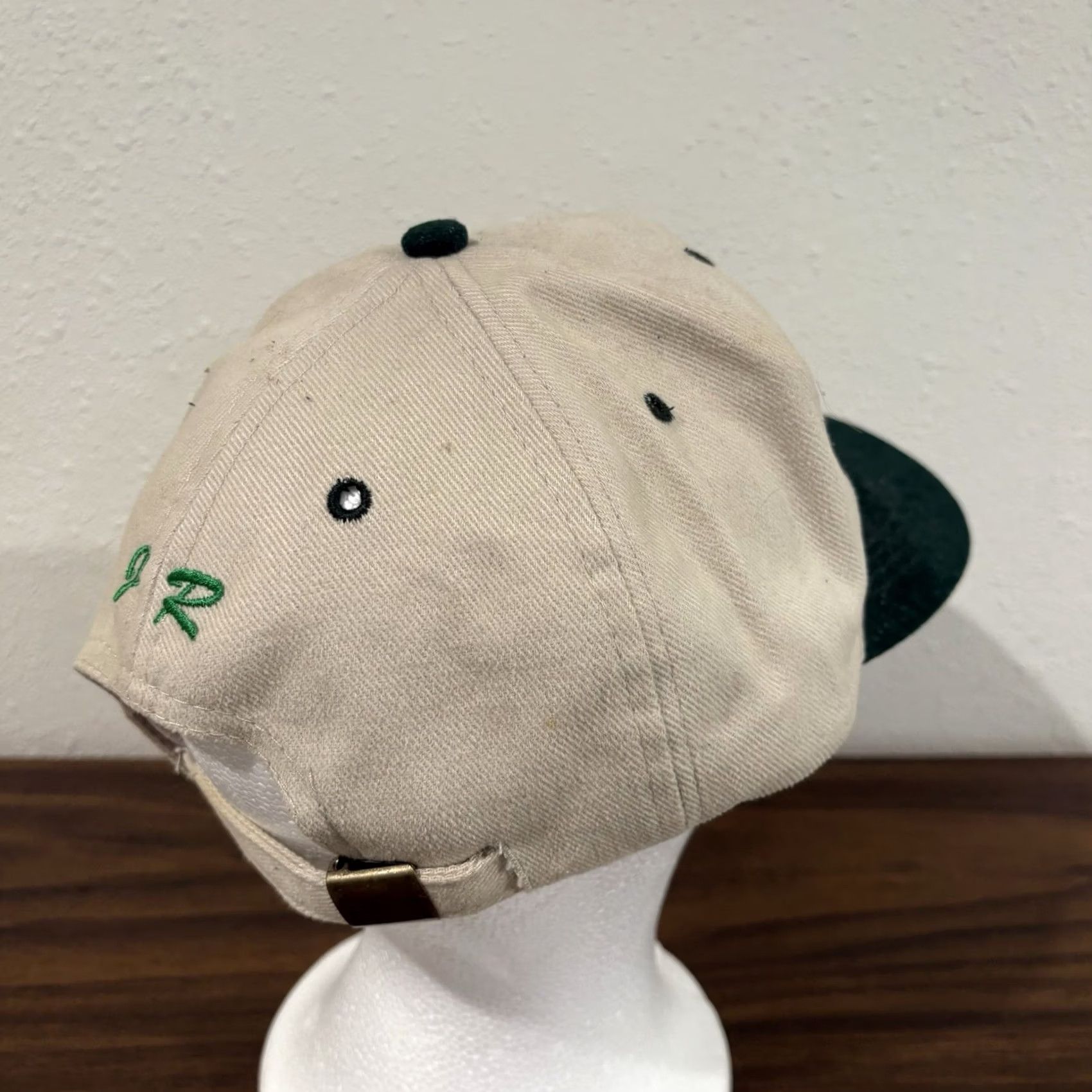 Vintage VINTAGE John Deere Hat Cap Trucker 90s USA Beige Cotton OS Adjustable Men안 Size ONE SIZE - 3 Thumbnail