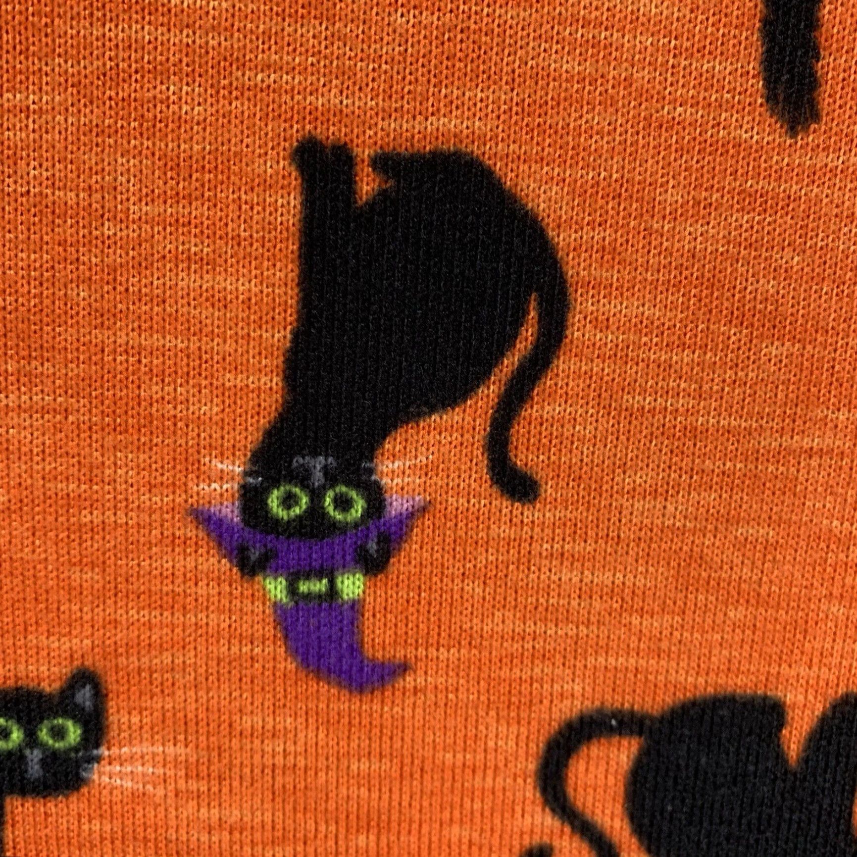 Vintage Halloween Women’s 2X Top Black Cat Print All Over Cute Sleep Shirt Skirt Stretch Size XXL / US 16-18 / IT 52-54 - 3 Thumbnail