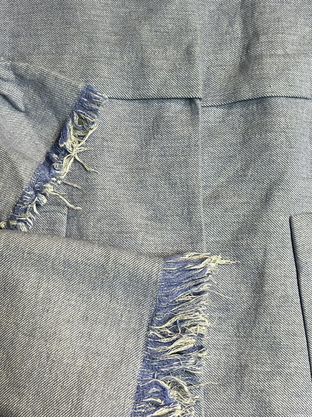 Vintage × Zara Zara x Casual Blue Frayed Hem Long Coat (26) Size US S / EU 44-46 / 1 - 9 Thumbnail