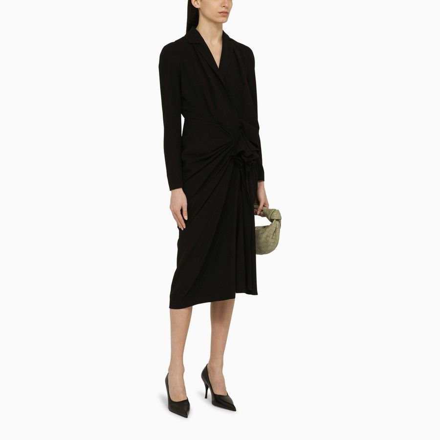 Dries Van Noten o1d2blof0824 Wool-blend Dress in Black Size S / US 4 / IT 40 - 2 Thumbnail