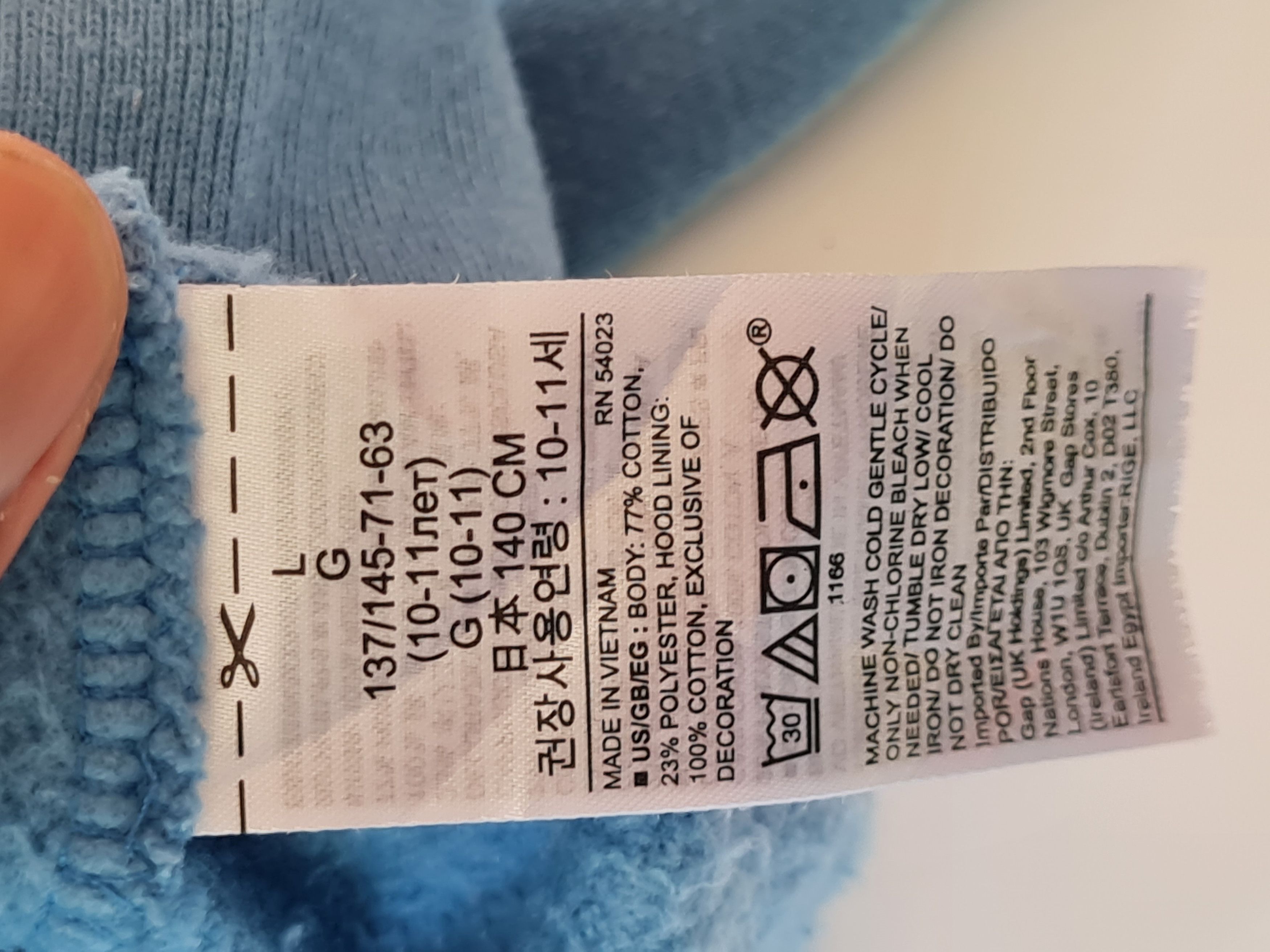 Gap Gap Hoodie Blue Pullover Size US S / EU 44-46 / 1 - 7 Thumbnail
