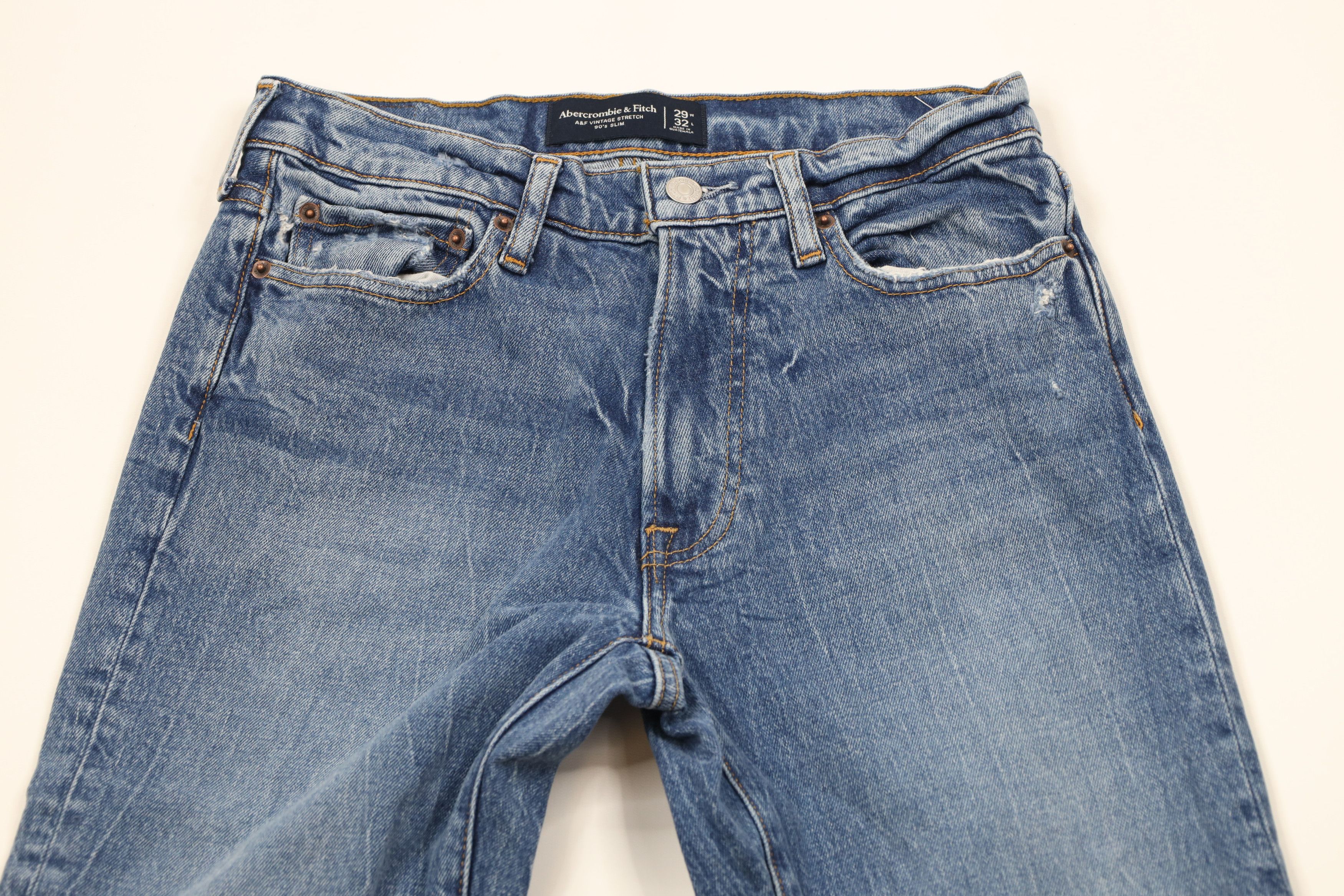 Abercrombie & Fitch × Vintage Vintage Abercrombie & Fitch 90s Slim Button Fly Jeans Size US 29 - 2 Thumbnail