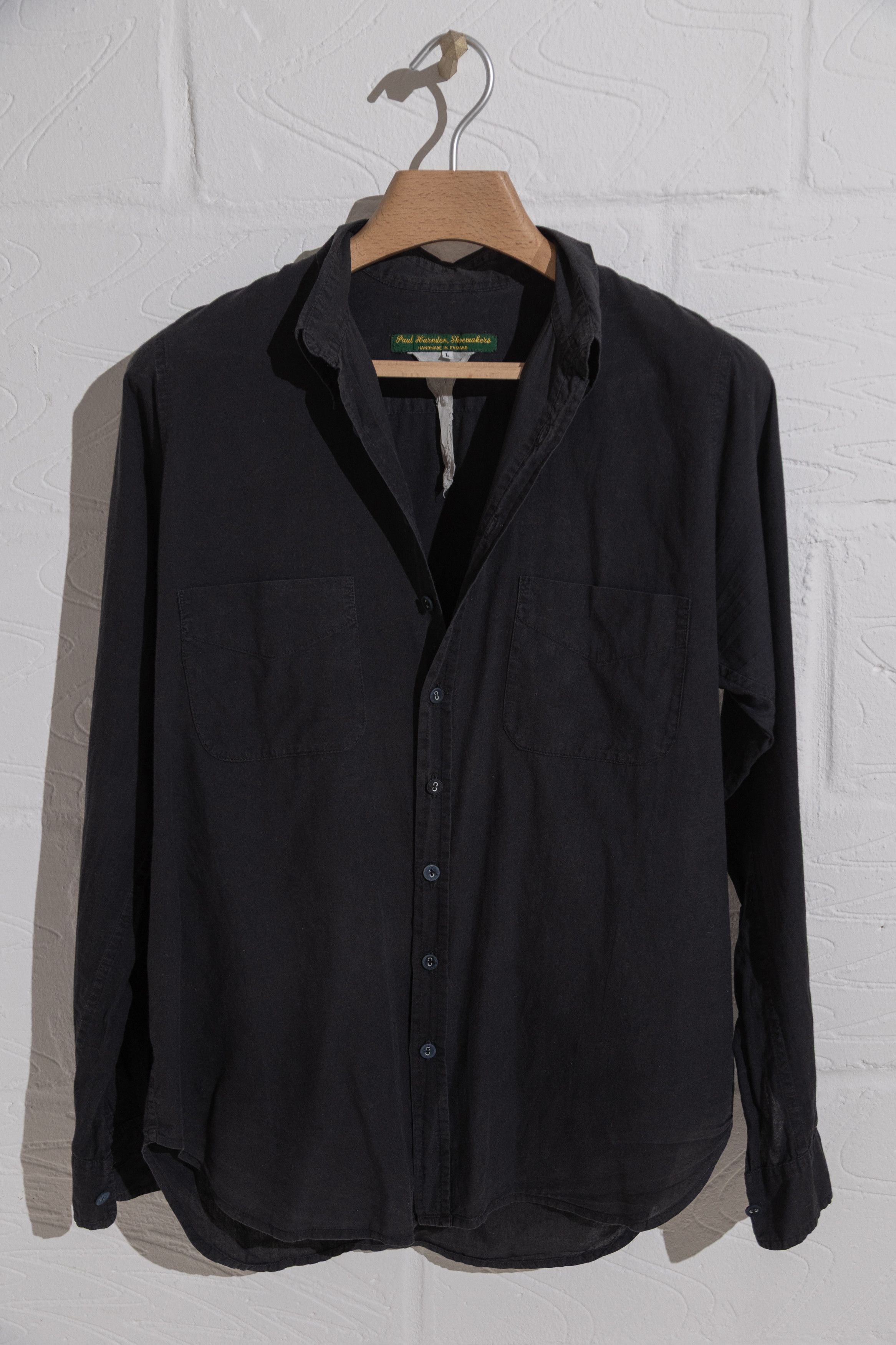 Paul Harnden 19SS レギュラーカラーシャツ Paul Harnden Shoemakers Paul Harnden Shoemaker black LS shirt